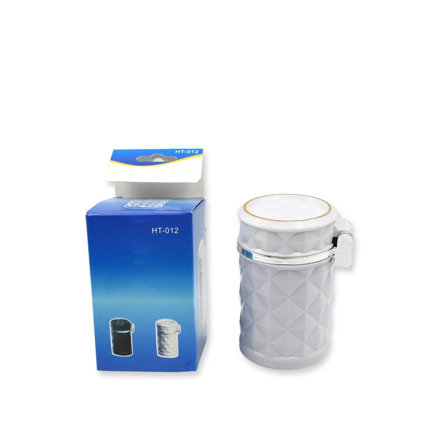Car Cupholder Travel Ashtray with Lid and LED Light, Portable with Blue LED Light Ideal Decorative Cigar Ash Bucket, Cigarette Ashtray, Car Waste Bin - infinityexculsivestore.com