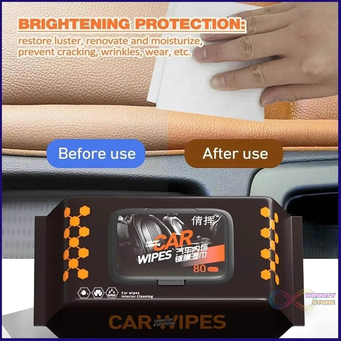 Car Dashboard Scratch Remover Tissue (80 Pcs Set) - infinityexculsivestore.com