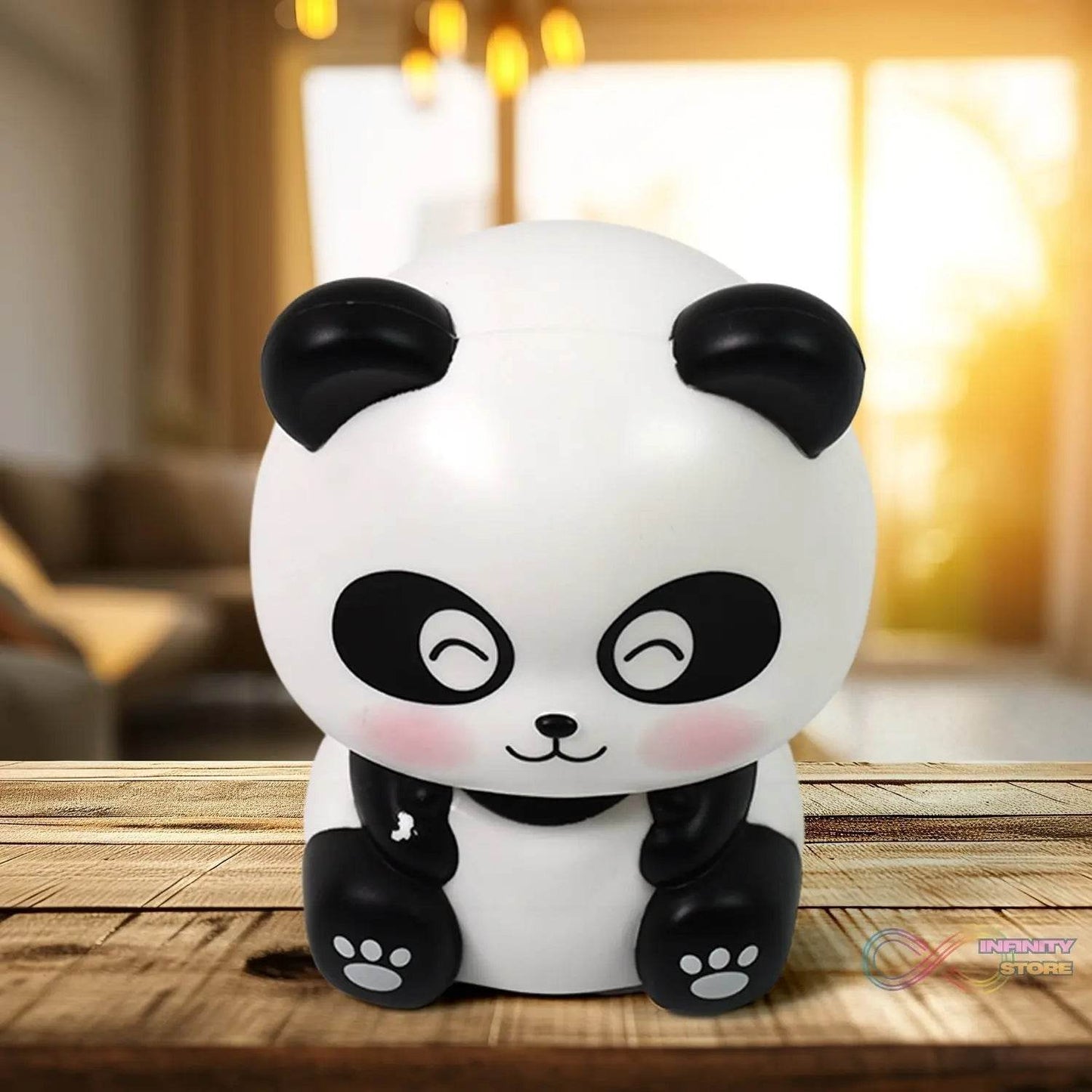 Car Decoration Solar Power Moving Head Panda Statue Creative (1 Pc) - infinityexculsivestore.com