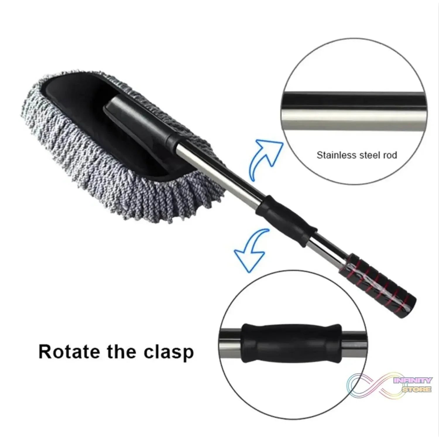 Car Dust Brush – Gentle and Efficient Cleaning Tool for Interior and Exterior (1 Pc) - infinityexculsivestore.com