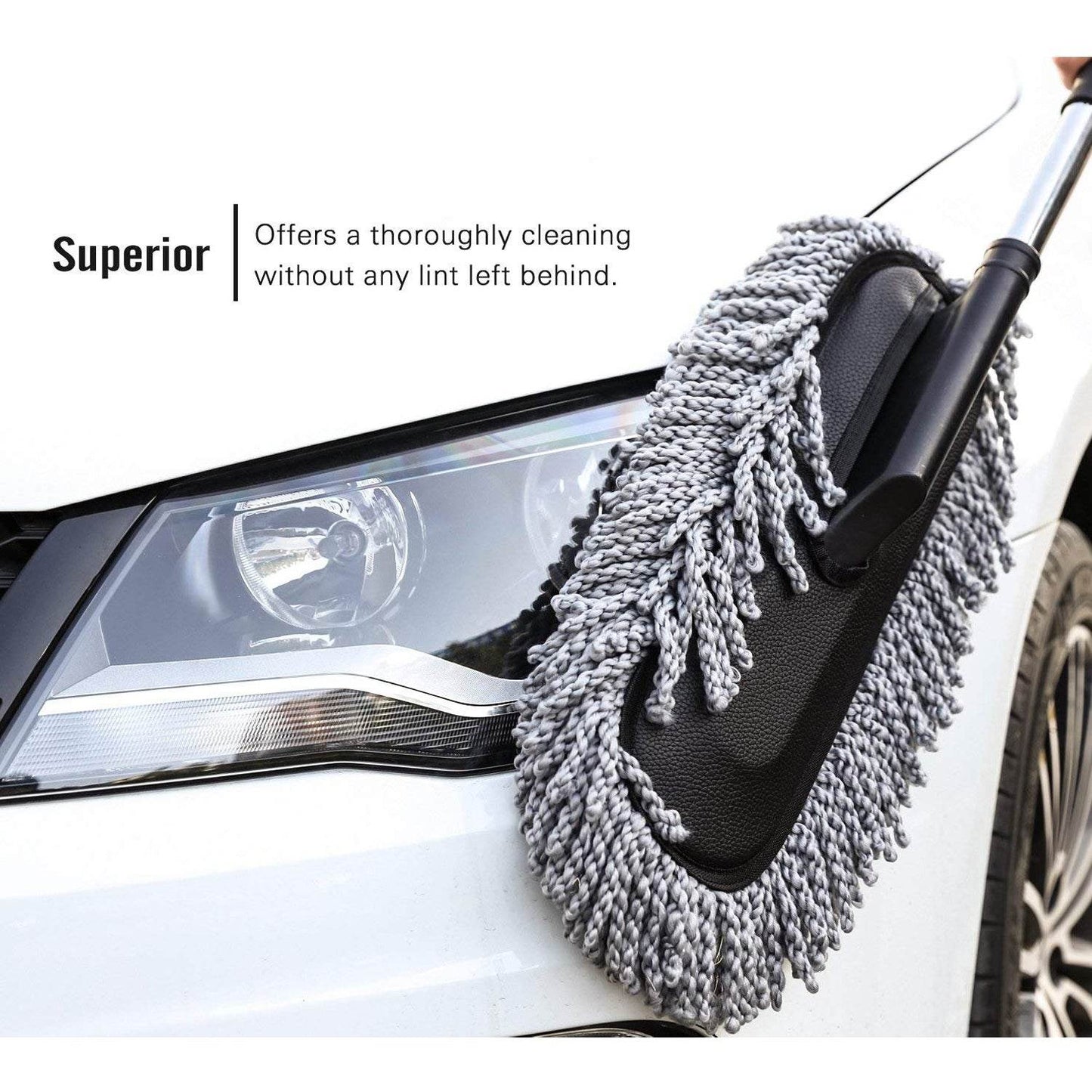 Car Duster, Long Retractable / Soft / Non-Slip / Handle Multipurpose Microfiber Wash Brush Vehicle Interior and Exterior Cleaning Kit with for Car, Boats or Home - infinityexculsivestore.com