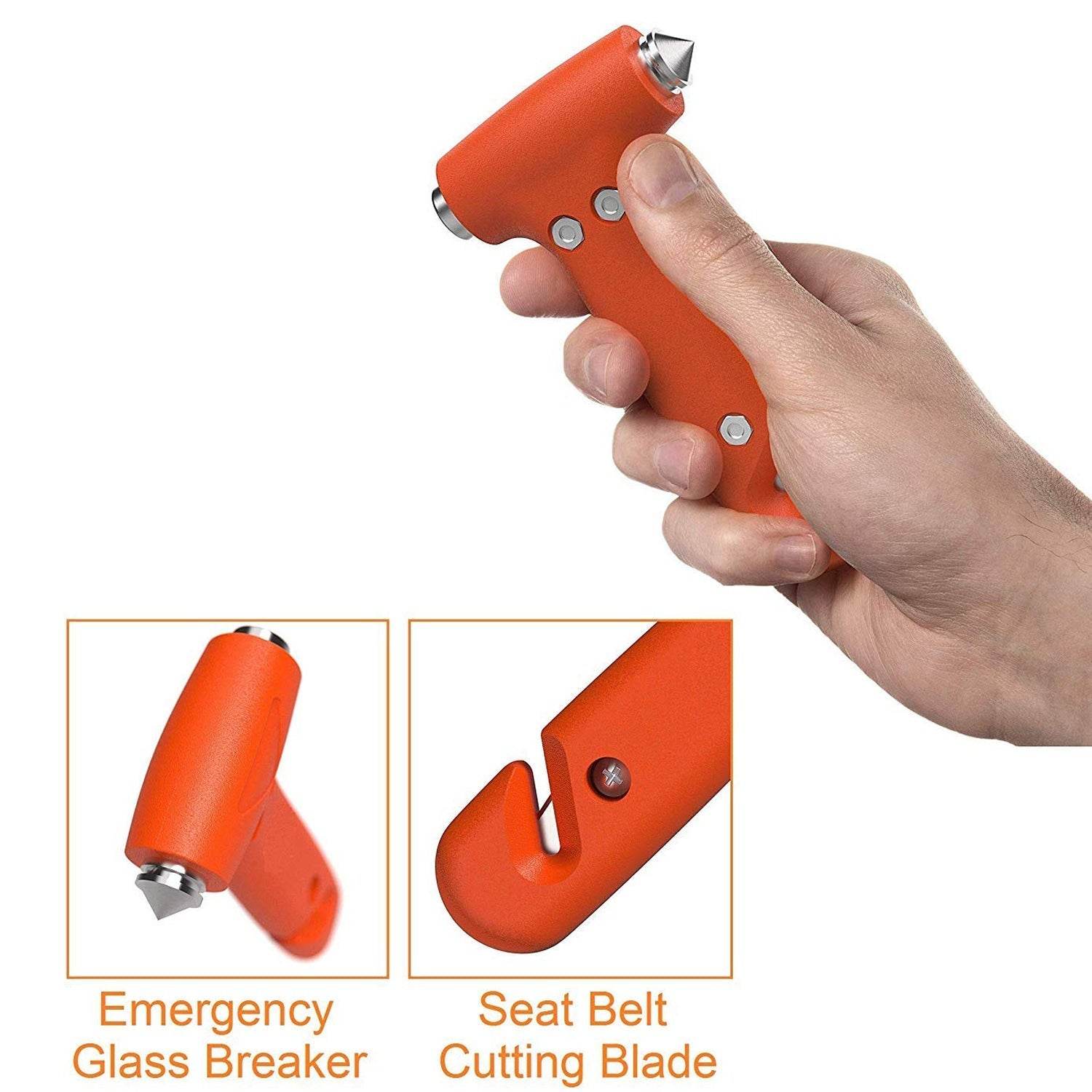 Car Safety Hammer,Emergency and Rescue Tool,Car Window Breaker and Seatbelt Cutter,Safety Hammer Emergency Rescue Tool,Car Window Breaking Seat Belt Cutter (1 Pc) - infinityexculsivestore.com