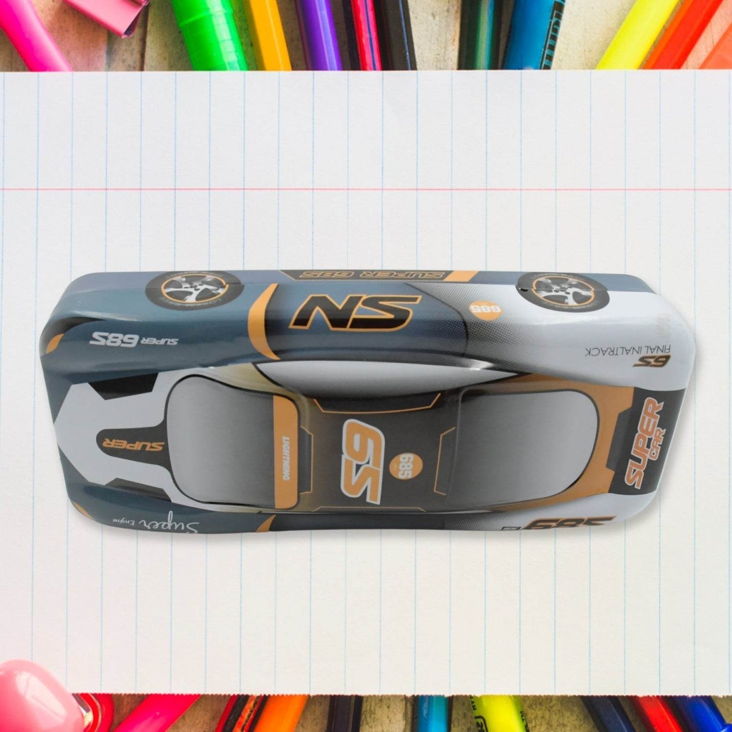 Car Shape Metal Compass Box, Pencil Case for Kids Stationery Compass Box, Stationery Gift for School Kids Compass, Pencil Box, Birthday Return Gift for Kids (1 Pc) - infinityexculsivestore.com