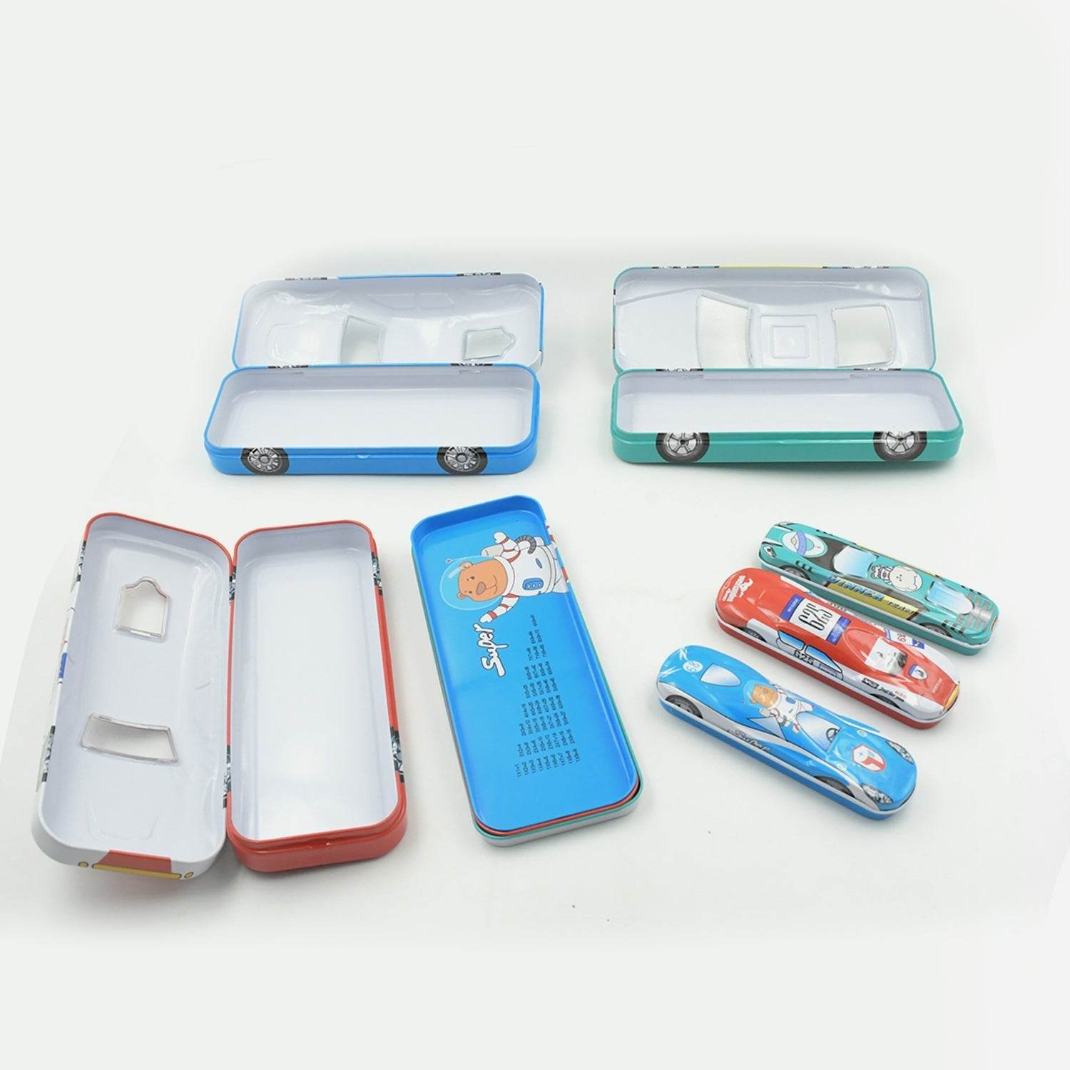 Car-Shaped Metal Compass Box (1 Pc): Pencil Case for Kids, Stationery - infinityexculsivestore.com
