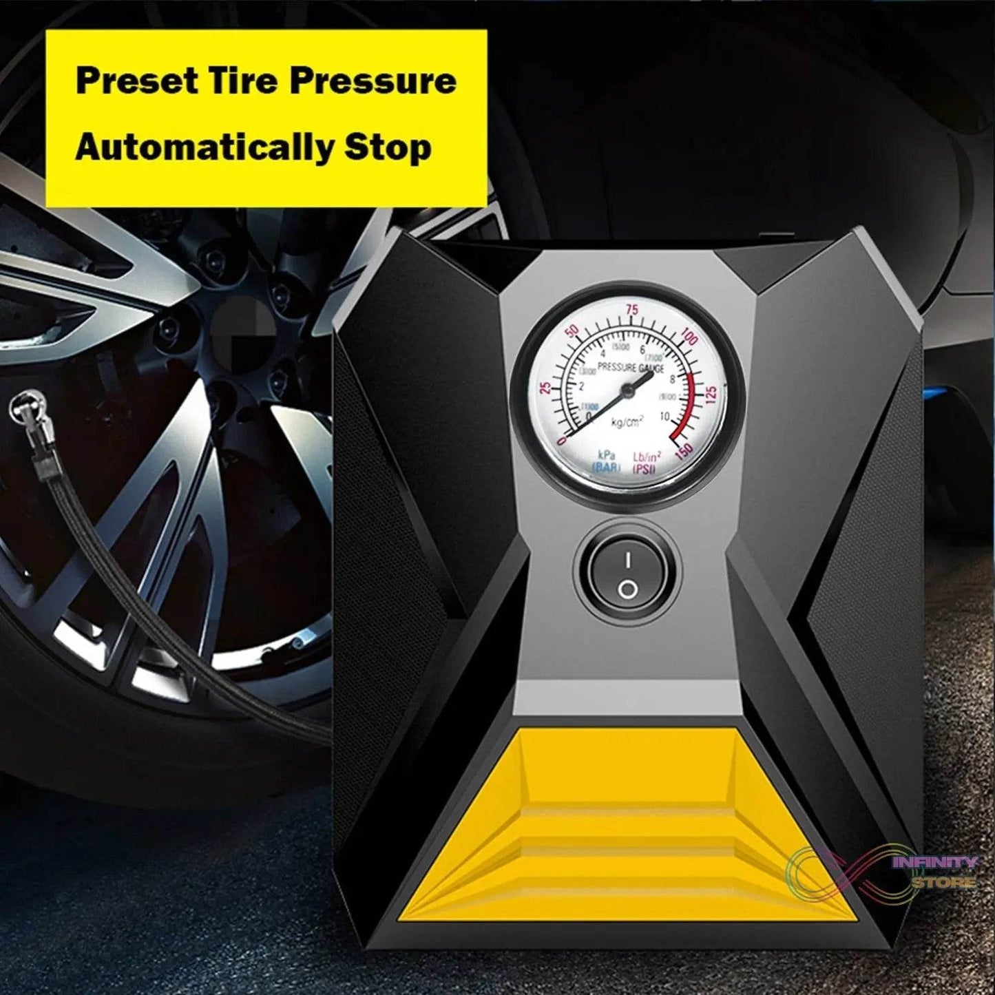 Car Tyre Inflator Rapid Mini Portable Air Compressor Pump - infinityexculsivestore.com