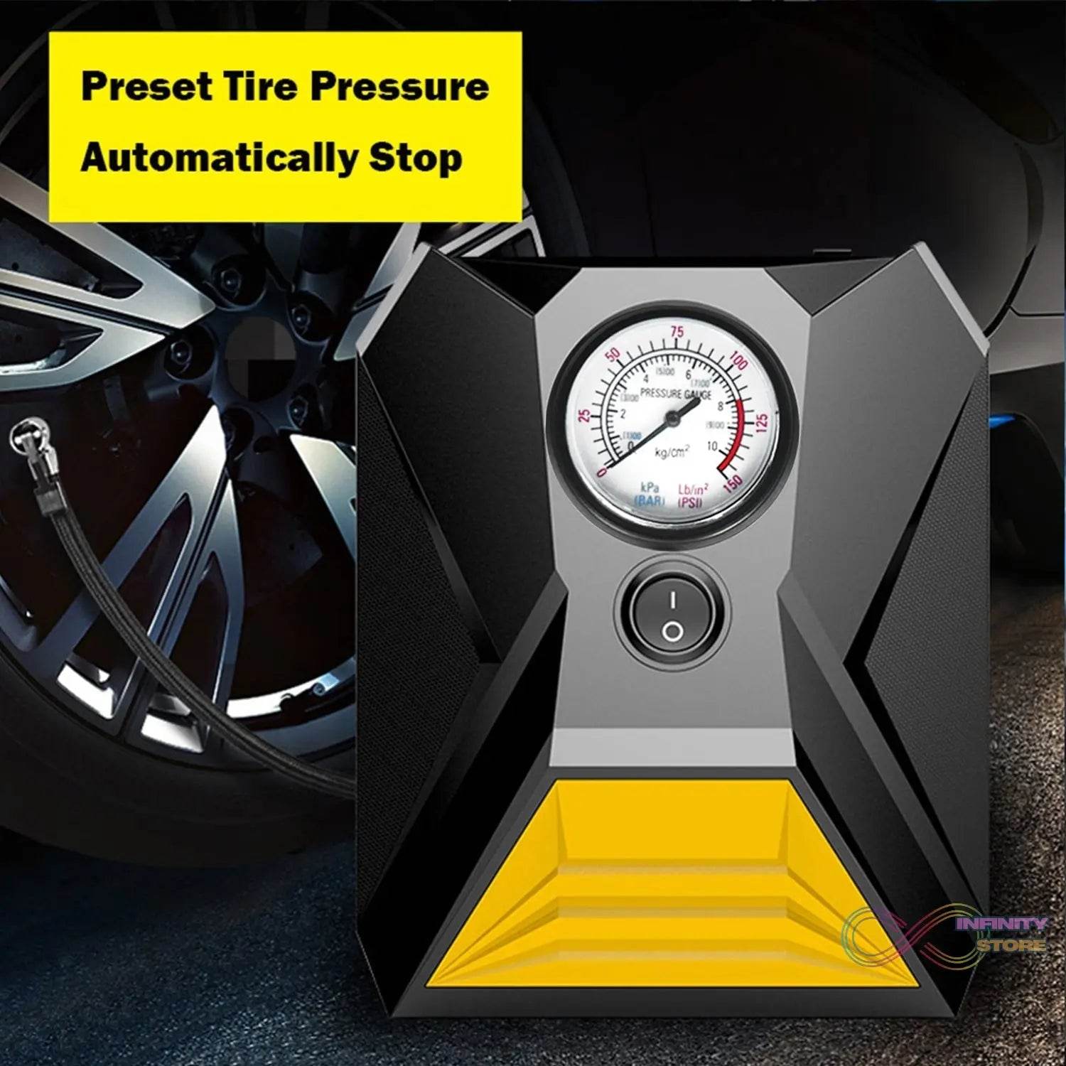 Car Tyre Inflator Rapid Mini Portable Air Compressor Pump - infinityexculsivestore.com