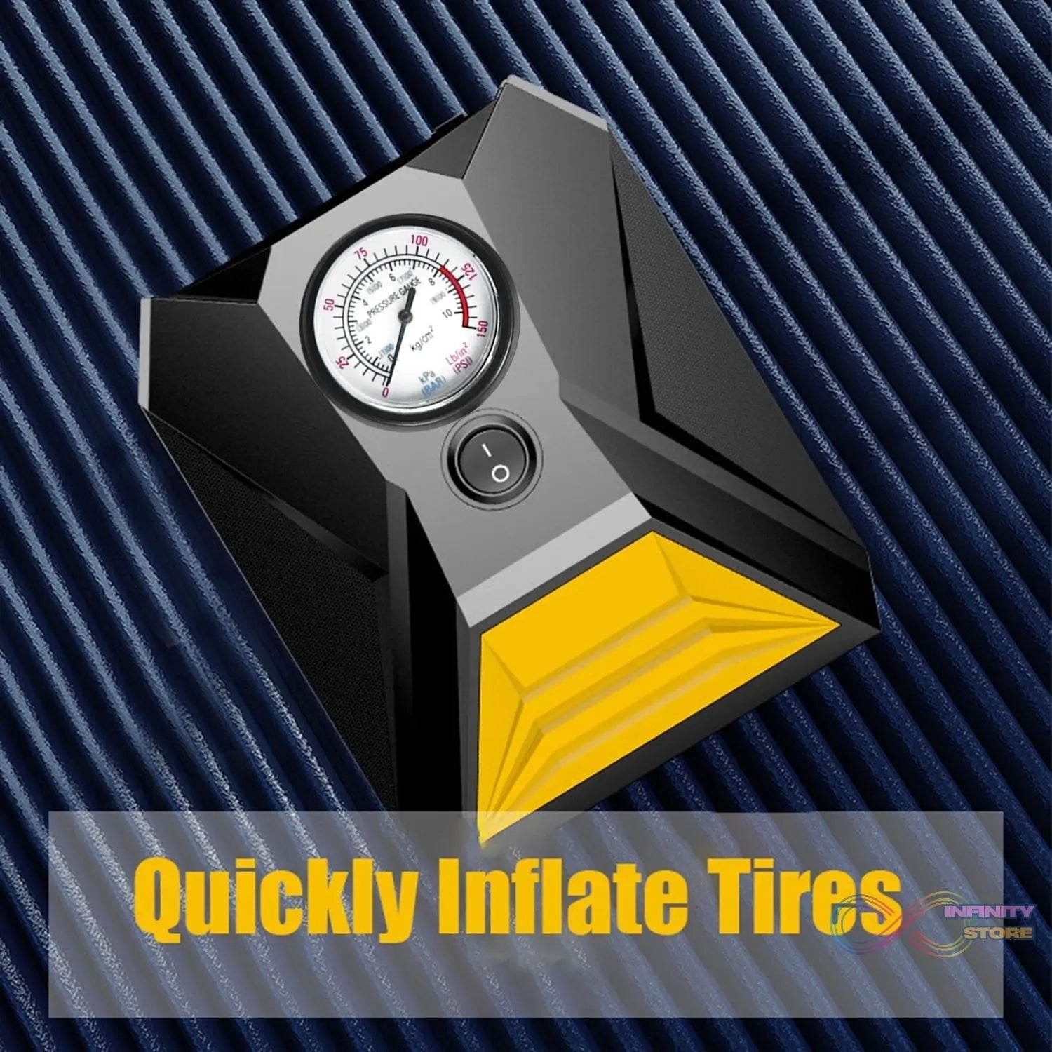 Car Tyre Inflator Rapid Mini Portable Air Compressor Pump - infinityexculsivestore.com