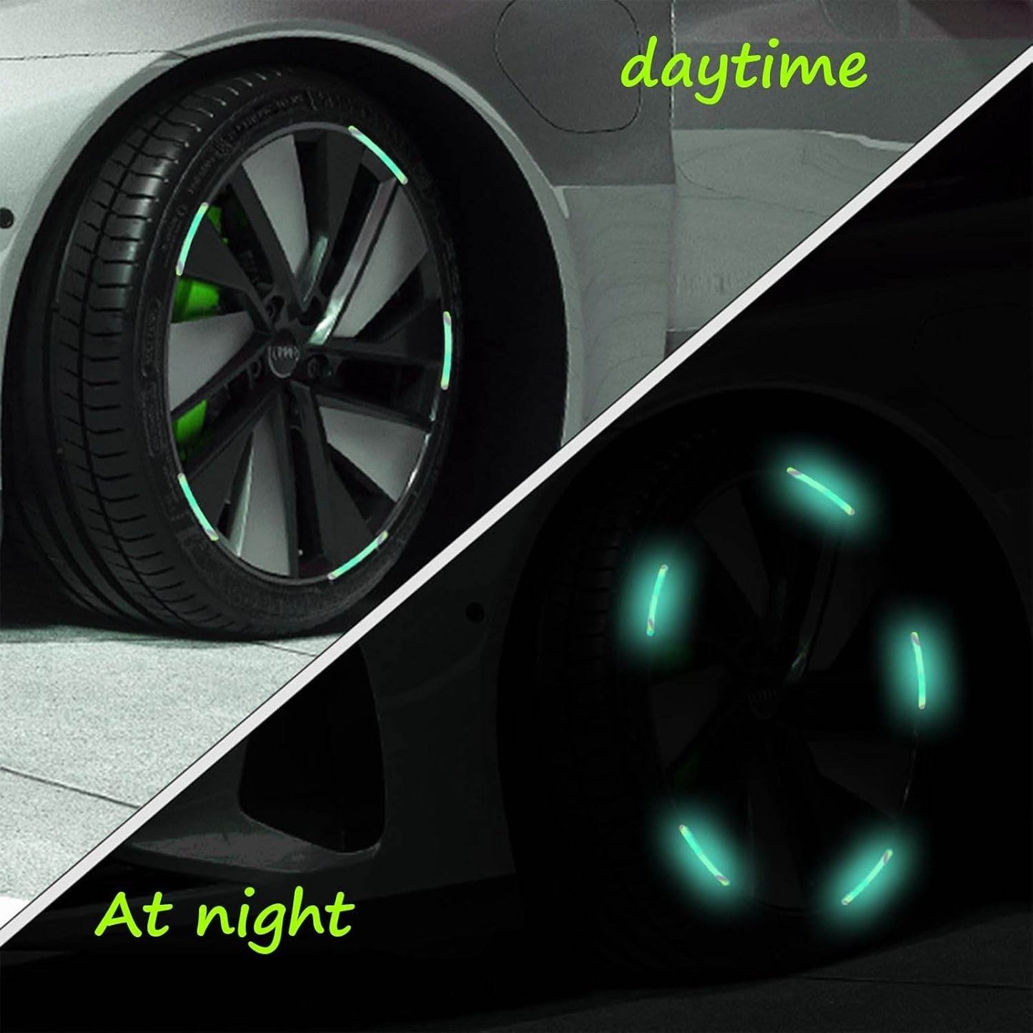 Car Wheel Hub Reflective Car Stickers, Night Warning Stickers (20 Pcs Set/ Multicolored) - infinityexculsivestore.com