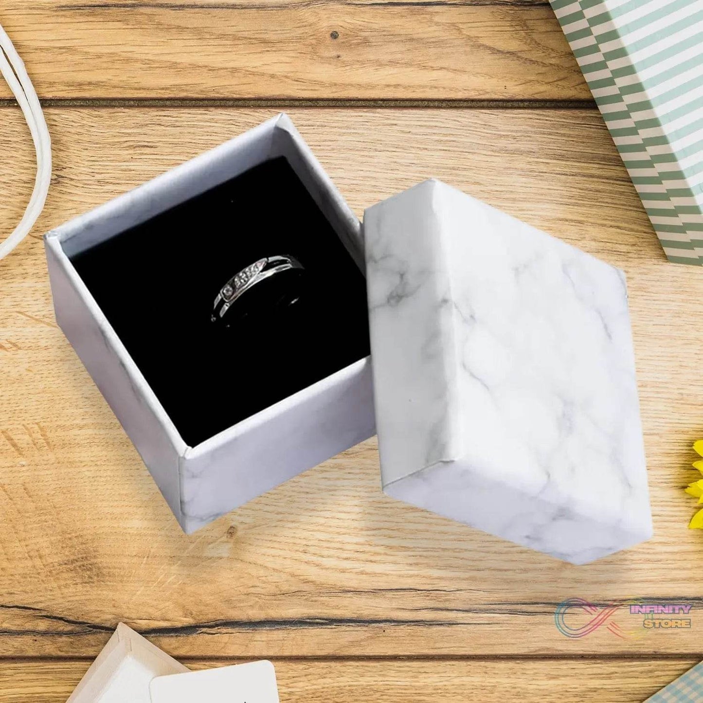 Cardboard Jewelry Boxes Gift Case Small Paper Jewelry Gift Boxes (7 Pcs Set / Mix Size) - infinityexculsivestore.com