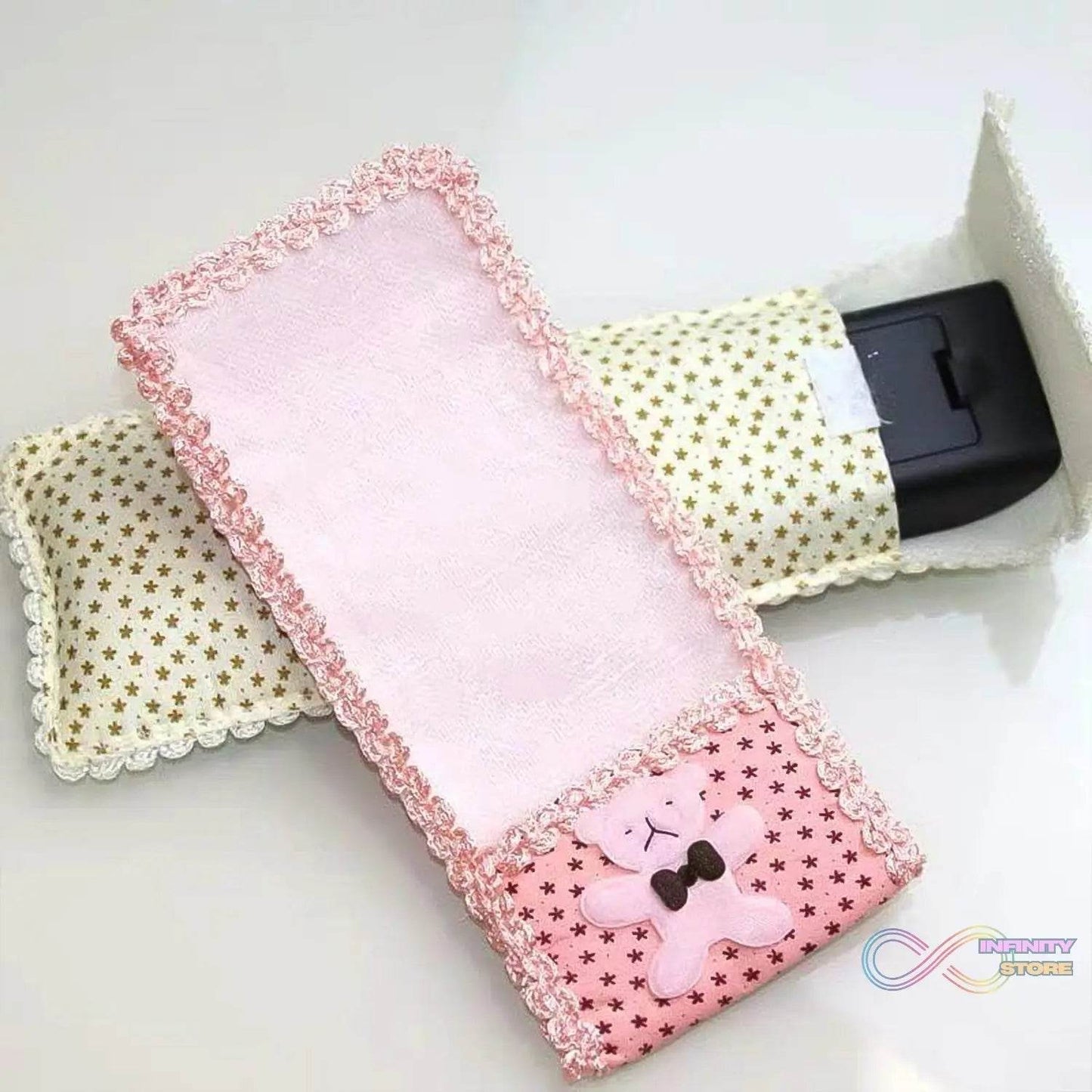 Cartoon Cloth Lace Remote Control Cover Remote Case (1 Pc / 21×8 CM / Medium) - infinityexculsivestore.com