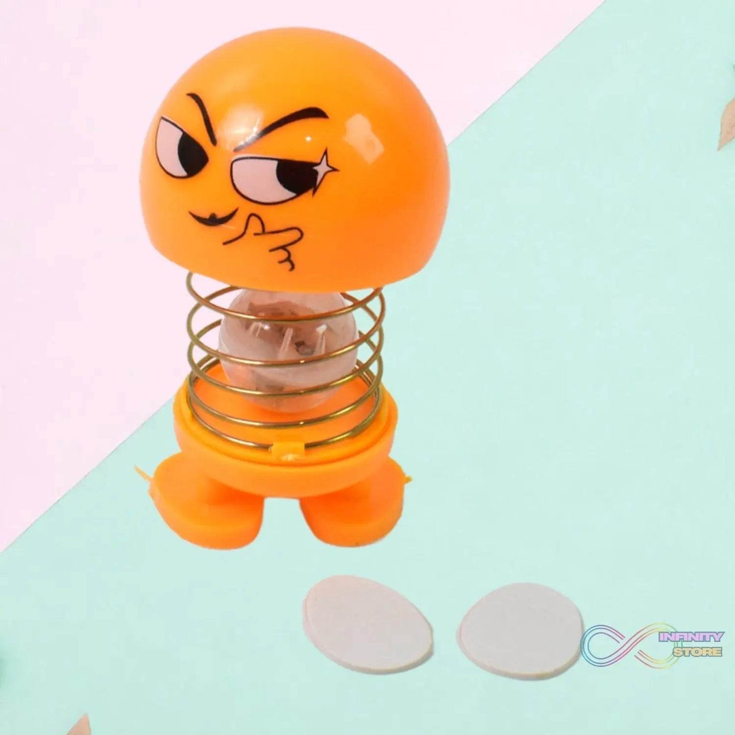 Cartoon Face, Spring Doll Dance Toy (1 Pc / With Color Box) - infinityexculsivestore.com