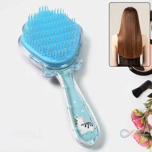 Cartoon Hair Brush Massage Shower Comb Blur Wet Salon (1 Pc ) - infinityexculsivestore.com