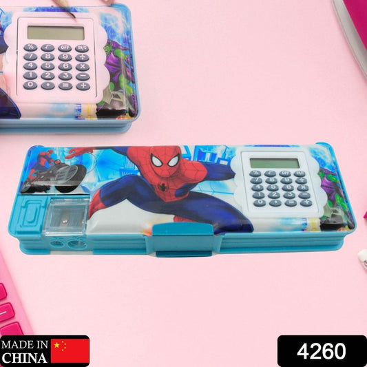 Cartoon Multi-functional Geometry Box with Calculator & Double Sharpener - infinityexculsivestore.com