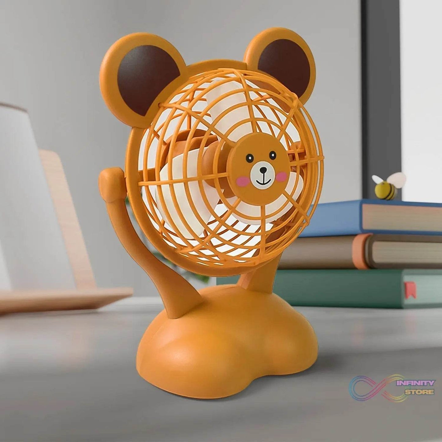 Cartoon Shape Mini Fan USB Powered & Battery Operated (Battery Not Include / 1 Pc) - infinityexculsivestore.com