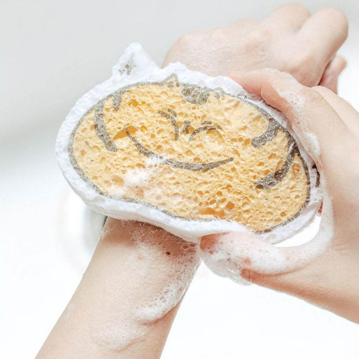 Cartoon Wood Pulp Sponge for Dishwashing Absorbent Cleaning Pad - infinityexculsivestore.com