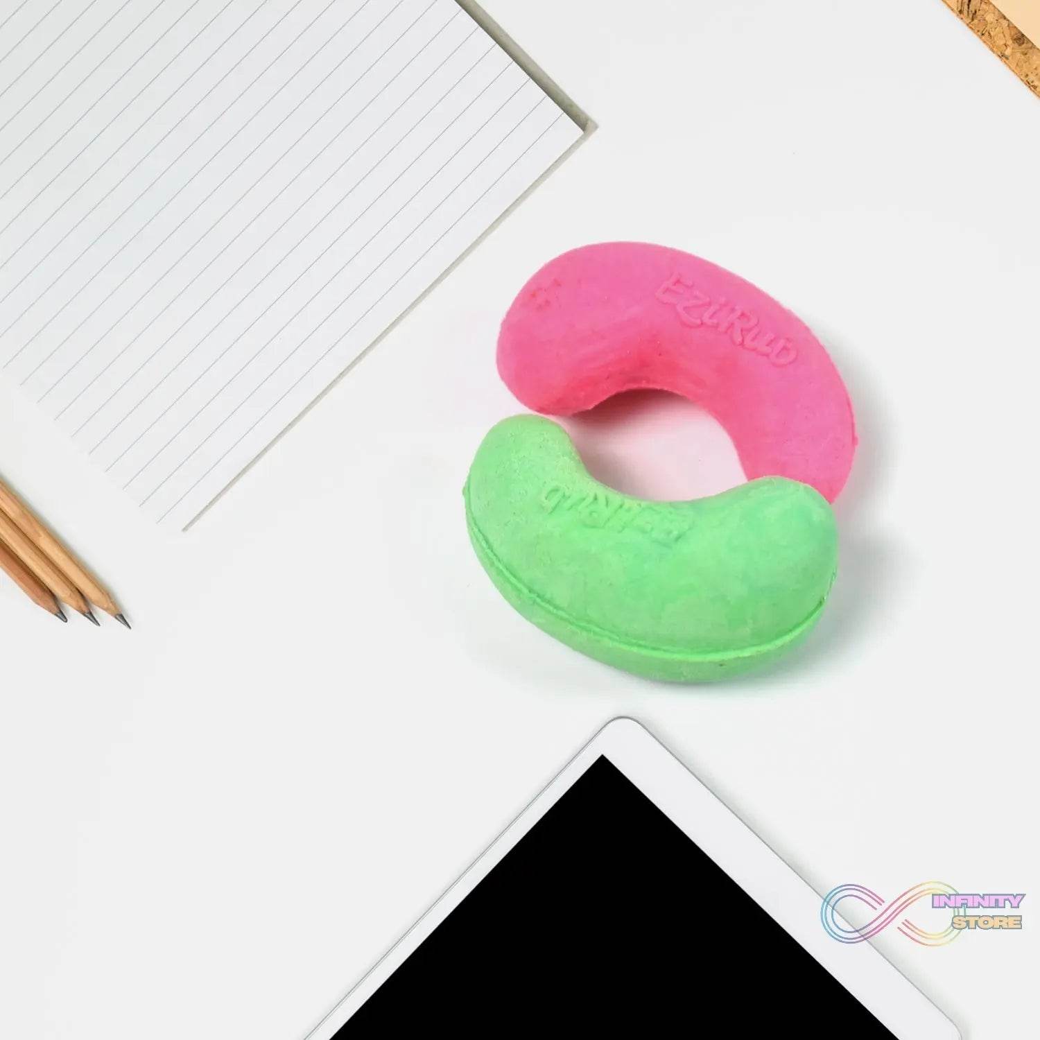 Cashew Nut Eraser Rubber Erasers (1 Pc / Mix Colour & Design) - infinityexculsivestore.com