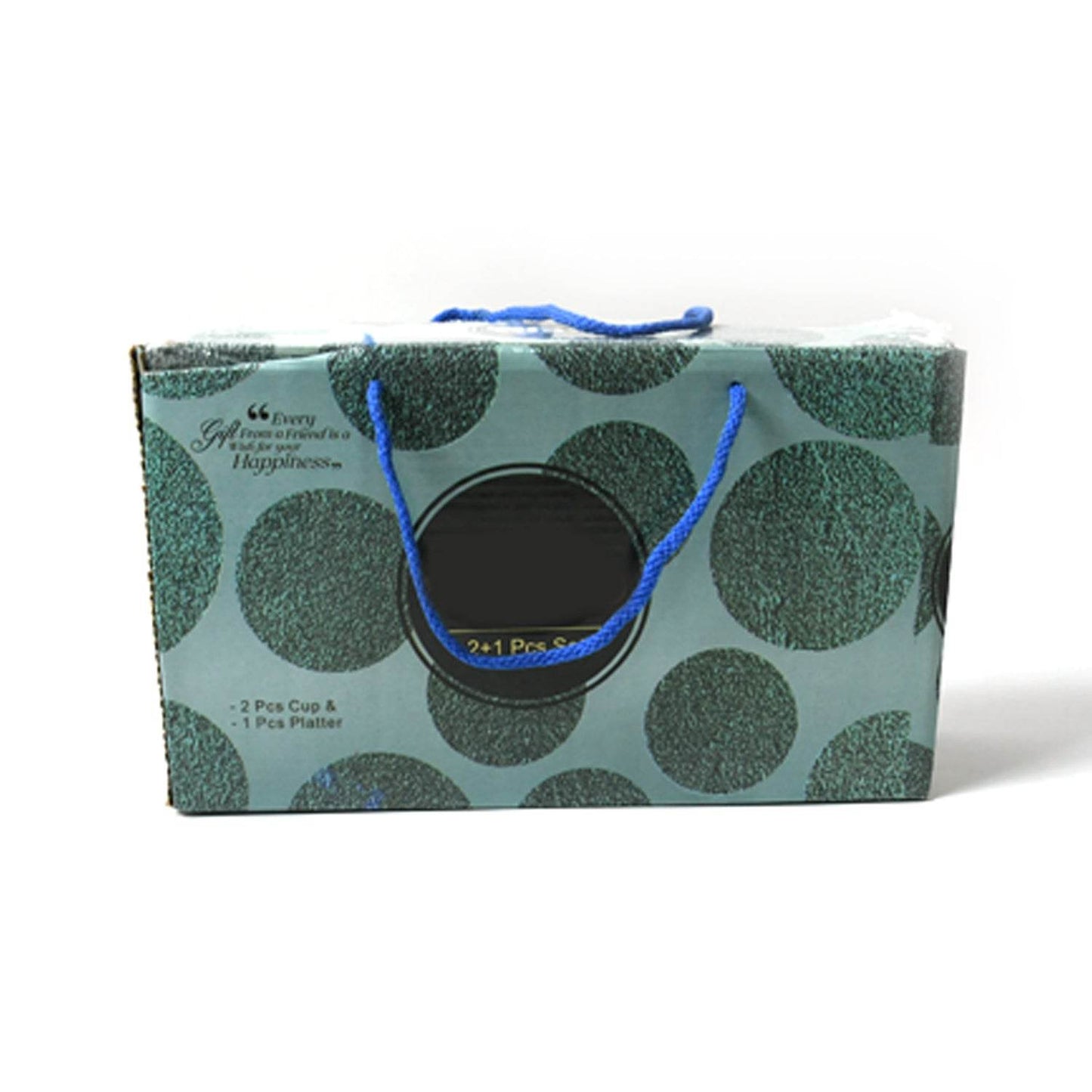 Alpino Ceramic Tea / Cups Set With Plastic Serving 2 Compartment Platter, Milk Cup / Mug, Coffee Cup, Tea Cup BPA Free Food Grade, or Outdoor for Household Gift For Birthday (3 Pcs Set) - infinityexculsivestore.com