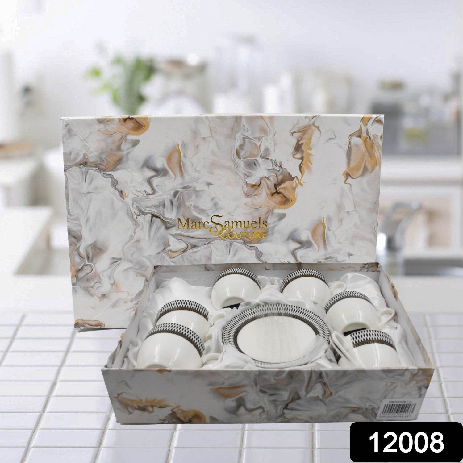 Ceramic Tea / cups and Saucer / Rakabi Set of 12 Pcs - infinityexculsivestore.com