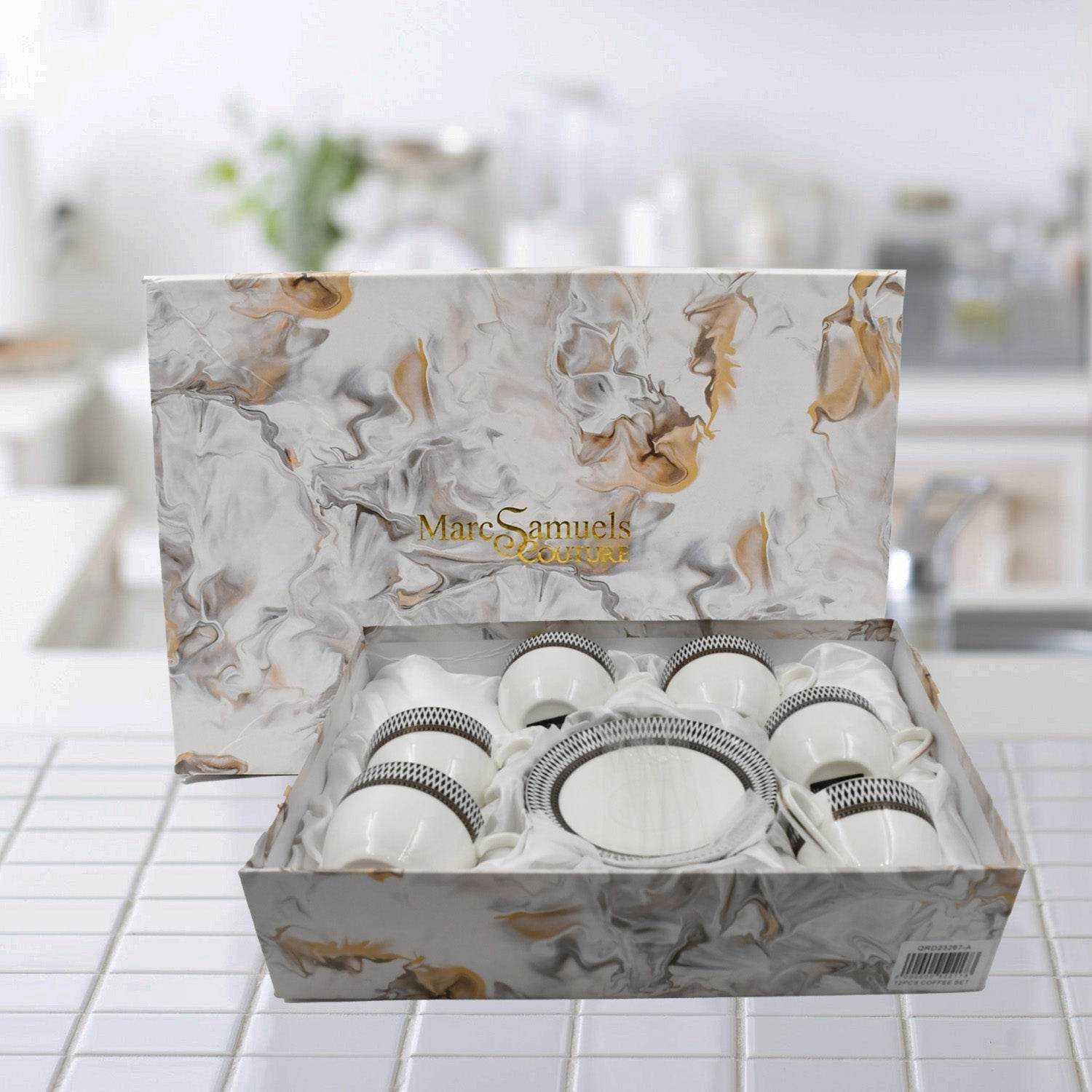 Ceramic Tea / cups and Saucer / Rakabi Set of 12 Pcs - infinityexculsivestore.com
