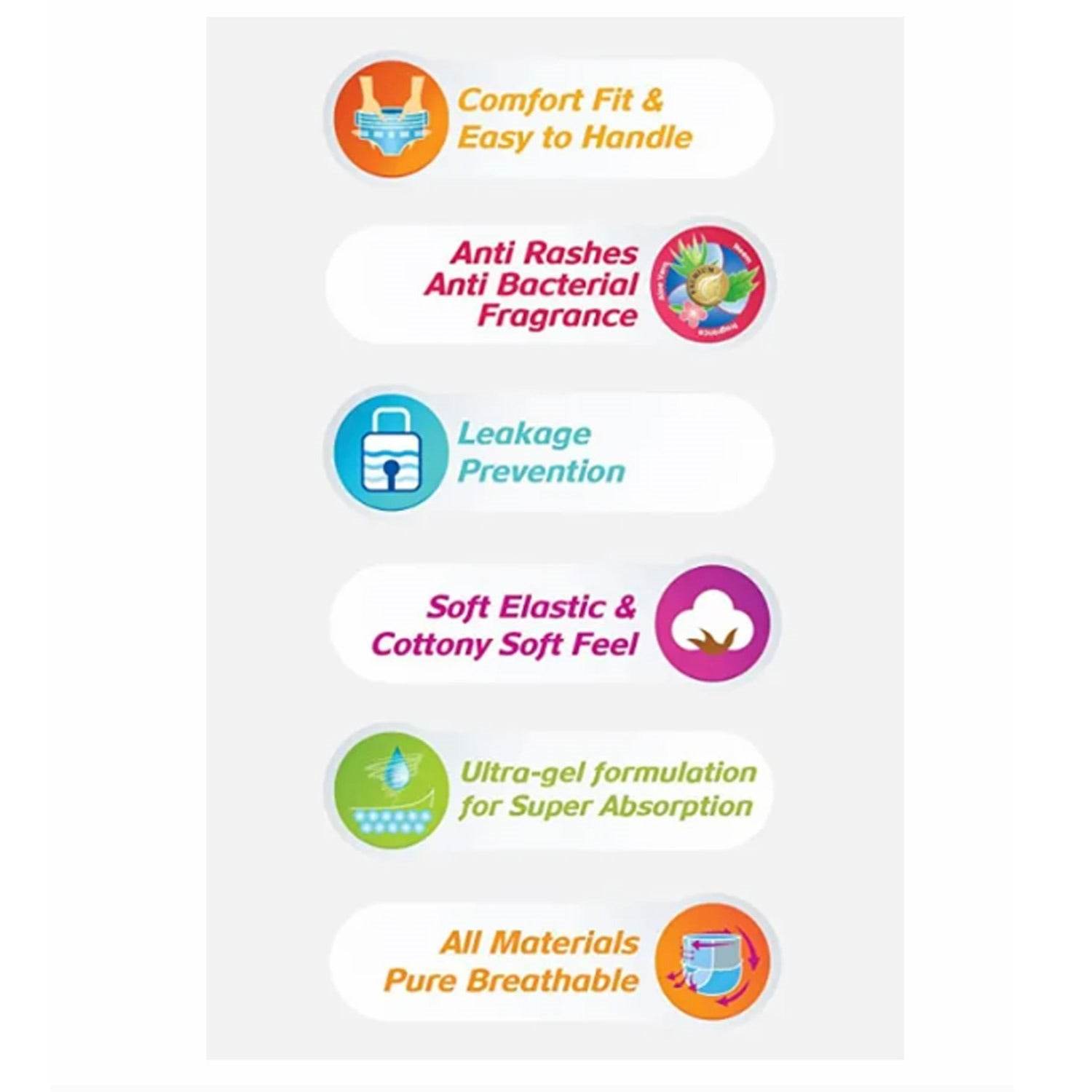 Champs Travel Diapers (Large, 10 Pcs): Leakproof, Soft & Dry, Baby Diaper Pants - infinityexculsivestore.com