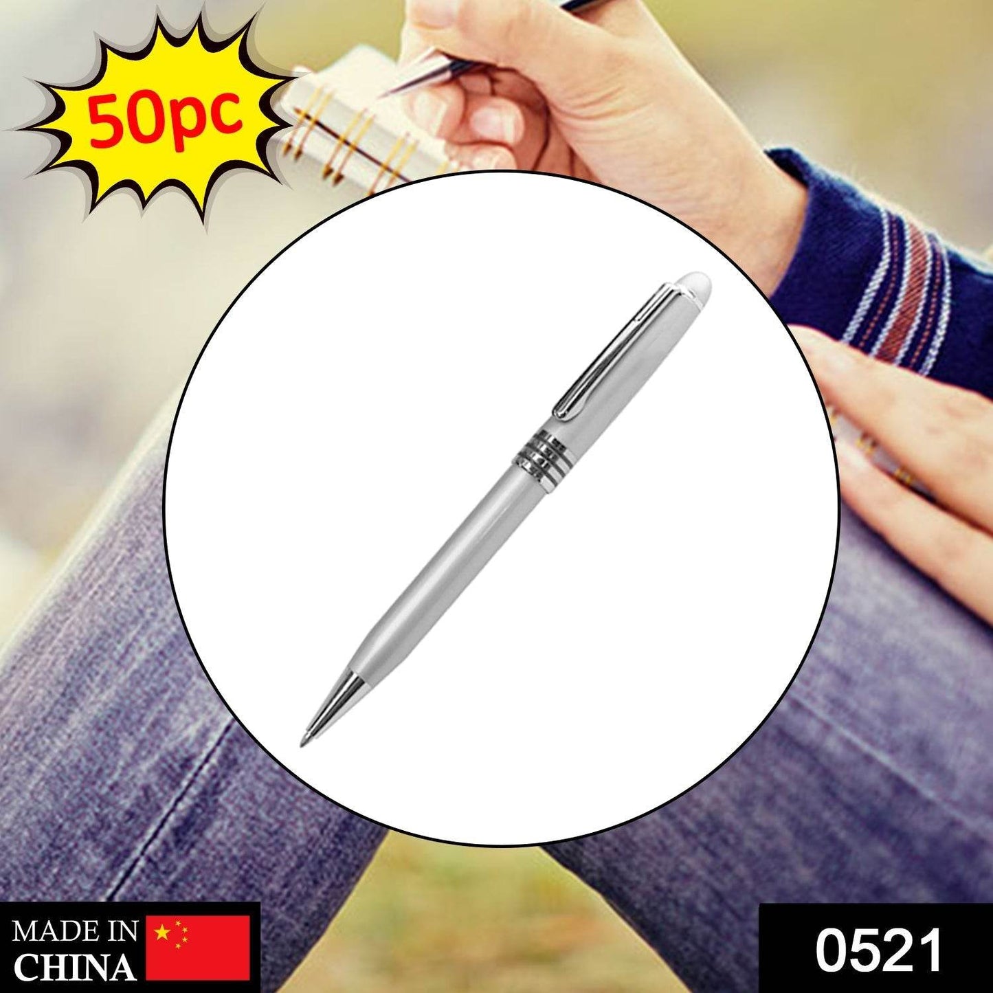 Classic Silver Ball Pen (Pack of 50) - infinityexculsivestore.com