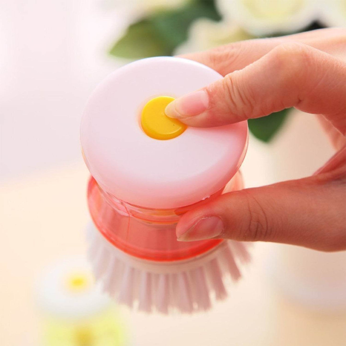 Cleaning Brush with Liquid Soap Dispenser - infinityexculsivestore.com
