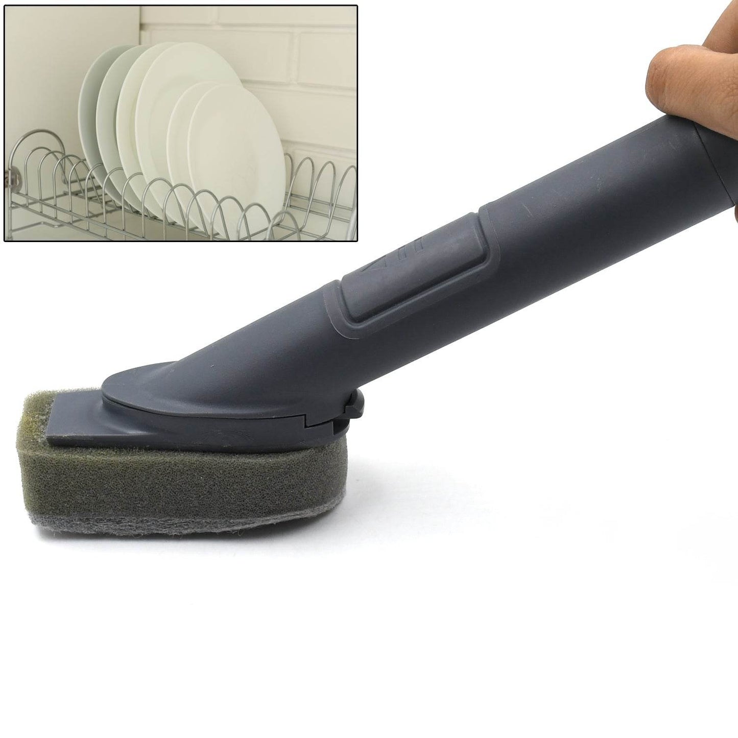 Cleaning Brushes Set, Scrub Brush Bathroom Brush, Long Handle Liquid Dispenser Pot Washing Brush - infinityexculsivestore.com