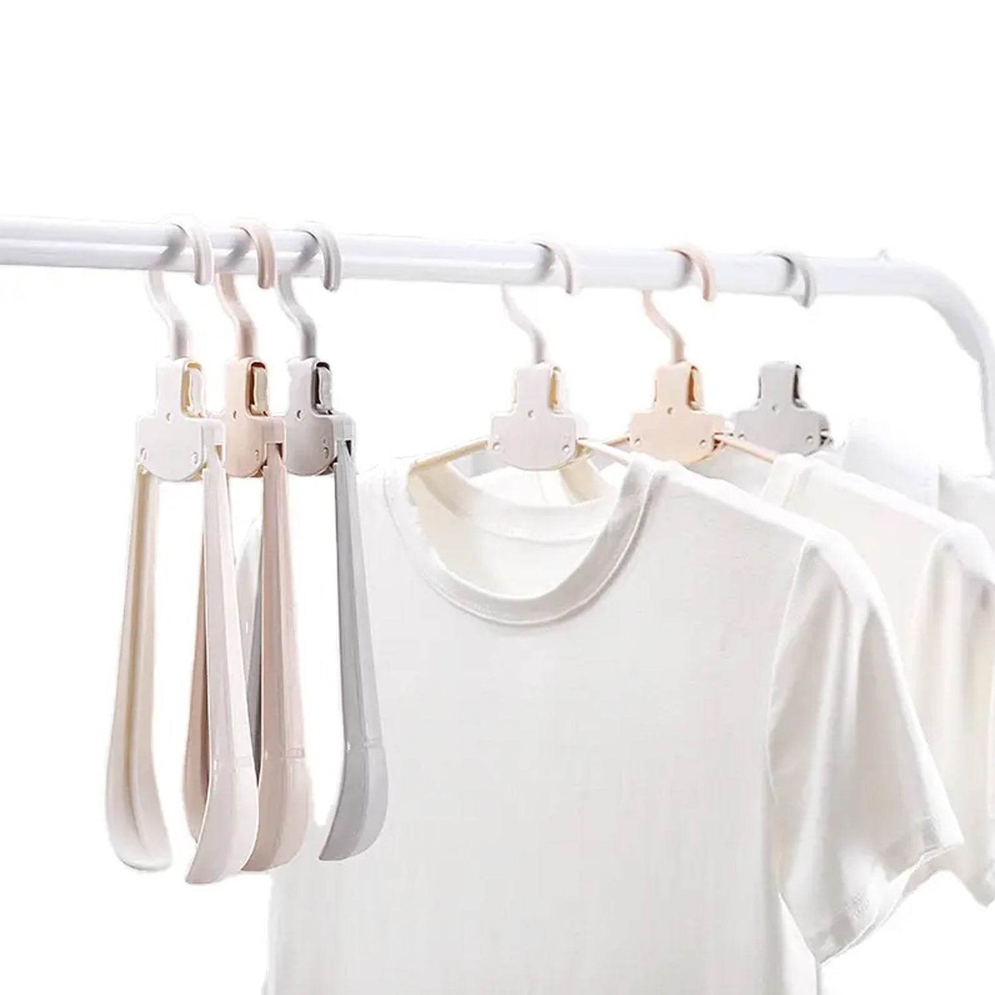 Cloth Hanger 6 in 1 Multi-Layer Hanging Mass Pants Rack Stainless Steel Pants Hangers Folding Storage Rack Space Saver Storage for Trousers Scarf Tie Belt - infinityexculsivestore.com