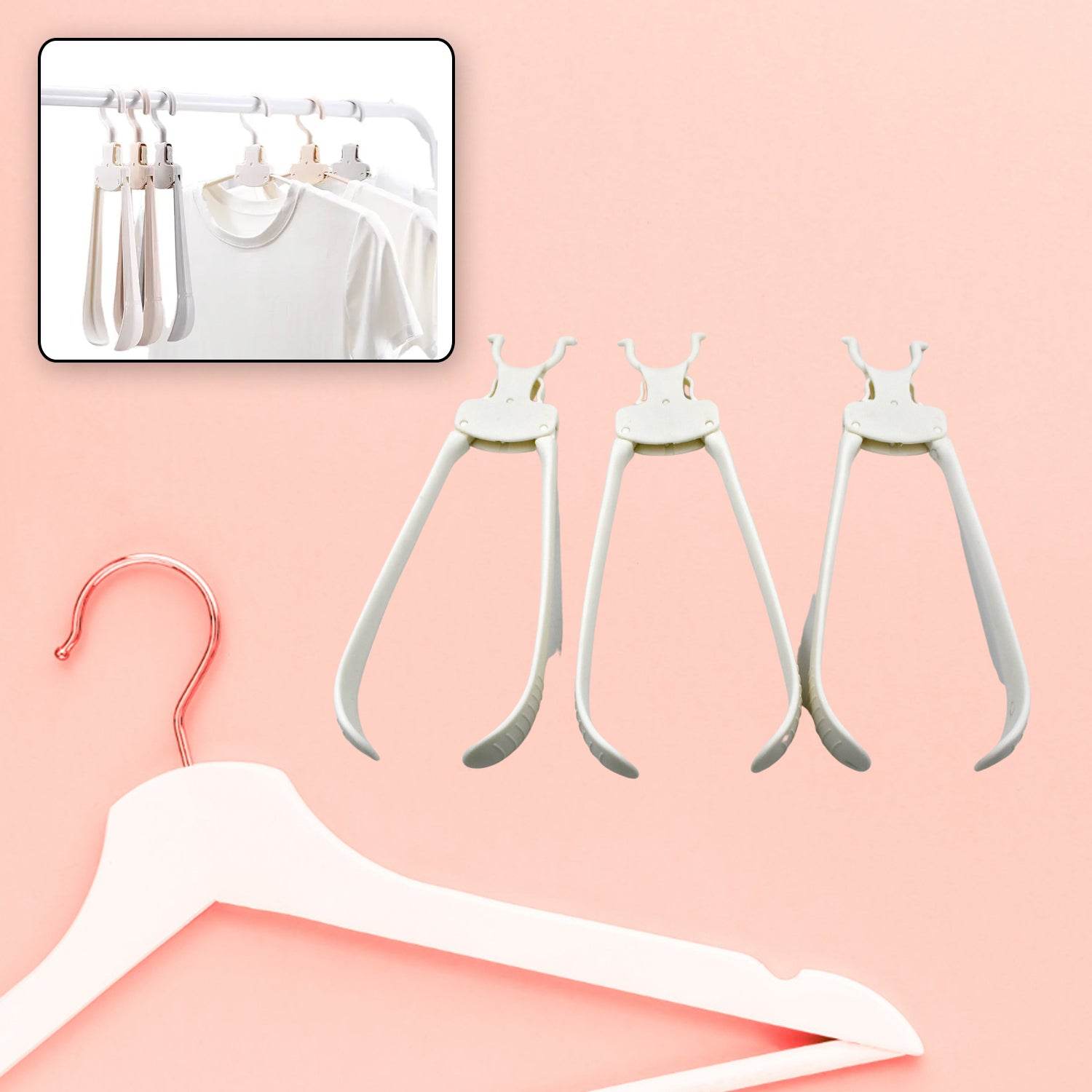 Cloth Hanger 6 in 1 Multi-Layer Hanging Mass Pants Rack Stainless Steel Pants Hangers Folding Storage Rack Space Saver Storage for Trousers Scarf Tie Belt - infinityexculsivestore.com