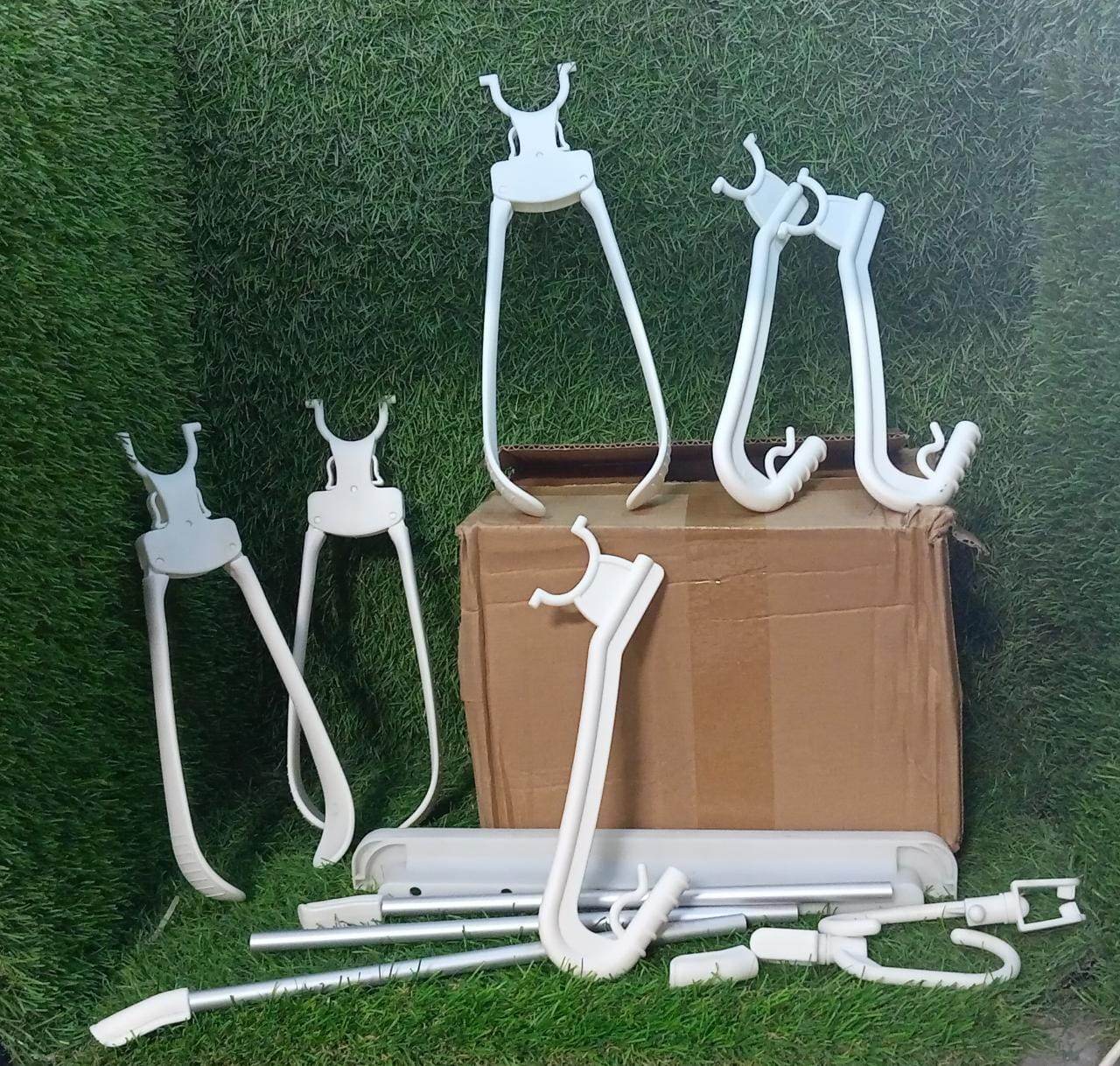Cloth Hanger 6 in 1 Multi-Layer Hanging Mass Pants Rack Stainless Steel Pants Hangers Folding Storage Rack Space Saver Storage for Trousers Scarf Tie Belt - infinityexculsivestore.com