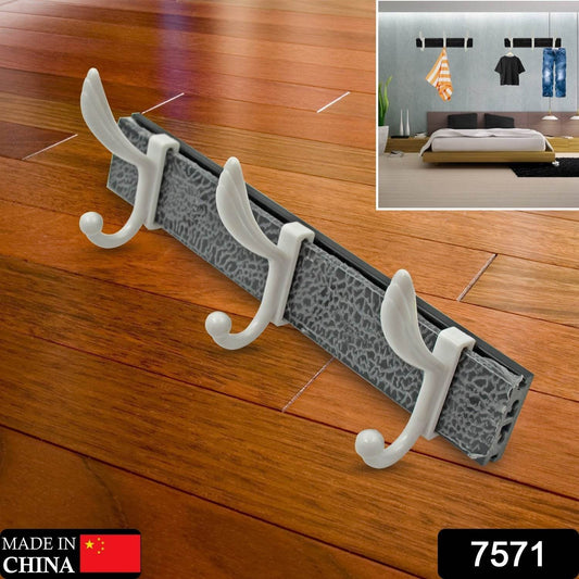 Cloth hanger, Wall Door Hooks Rail for Hanging Clothes for Hanging Hook Rack Rail, Extra Long Coat Hanger Wall Mount for Clothes, Jacket, Hats, 6 Hook - infinityexculsivestore.com