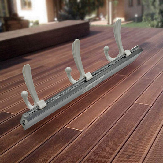 Cloth hanger, Wall Door Hooks Rail for Hanging Clothes for Hanging Hook Rack Rail, Extra Long Coat Hanger Wall Mount for Clothes, Jacket, Hats, 6 Hook - infinityexculsivestore.com