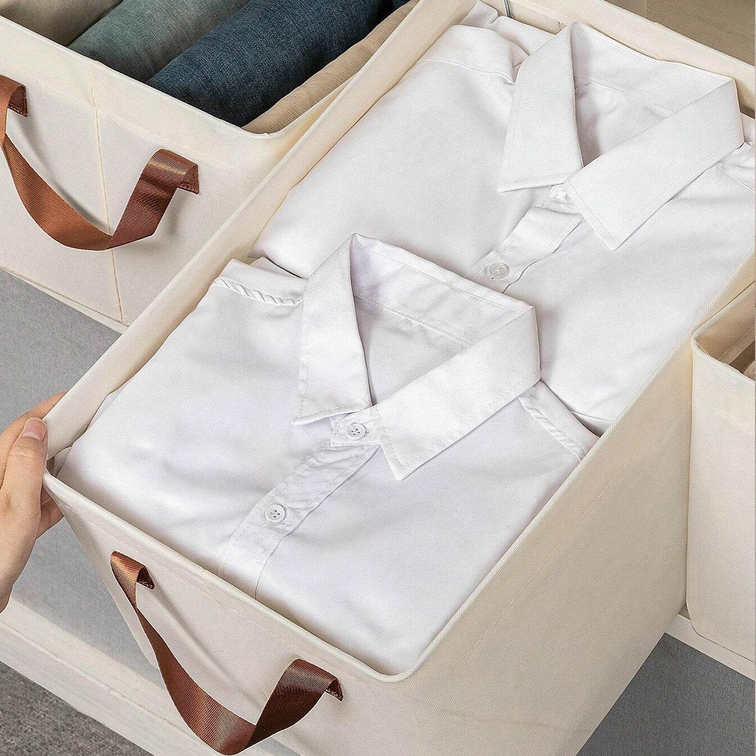 Cloth storage baskets, closet storage bins (42×28 Cm) - infinityexculsivestore.com