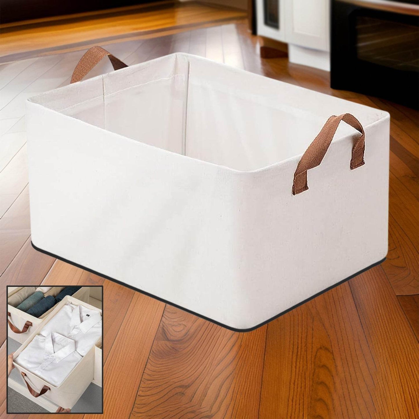 Cloth storage baskets, closet storage bins (42×28 Cm) - infinityexculsivestore.com