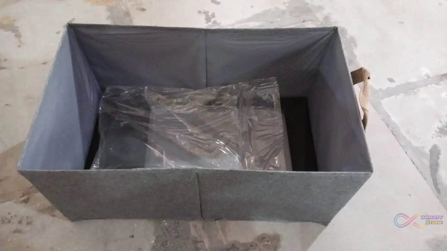 Cloth storage baskets, closet storage bins, Canvas Fabric Storage Basket for shelves, basket organizers for shelf, storage bins for clothes (48×27 Cm) - infinityexculsivestore.com