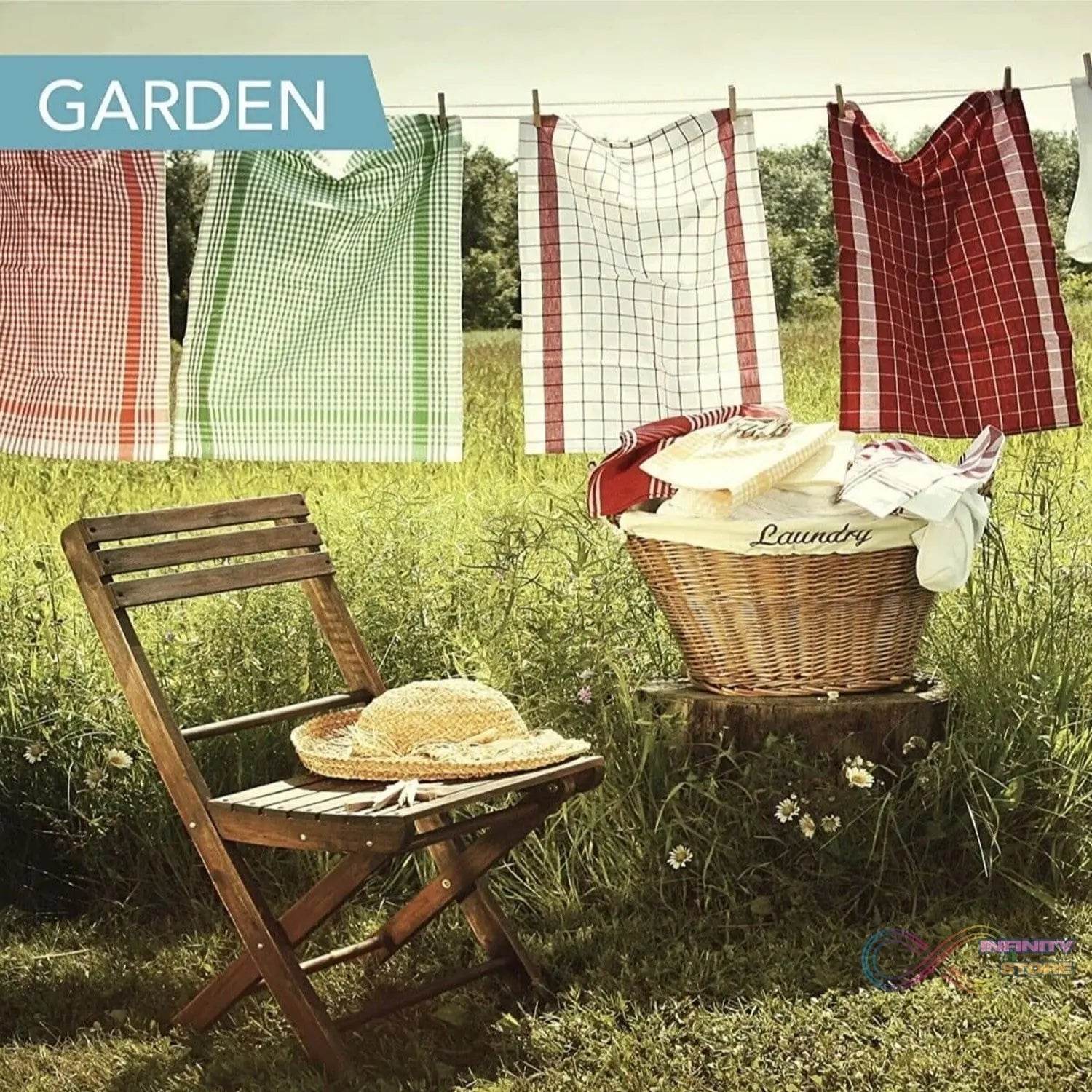 Clothesline Portable Travel Clothesline Adjustable with 2 Plastic Hooks (10 M Approx / 1 Pc) - infinityexculsivestore.com