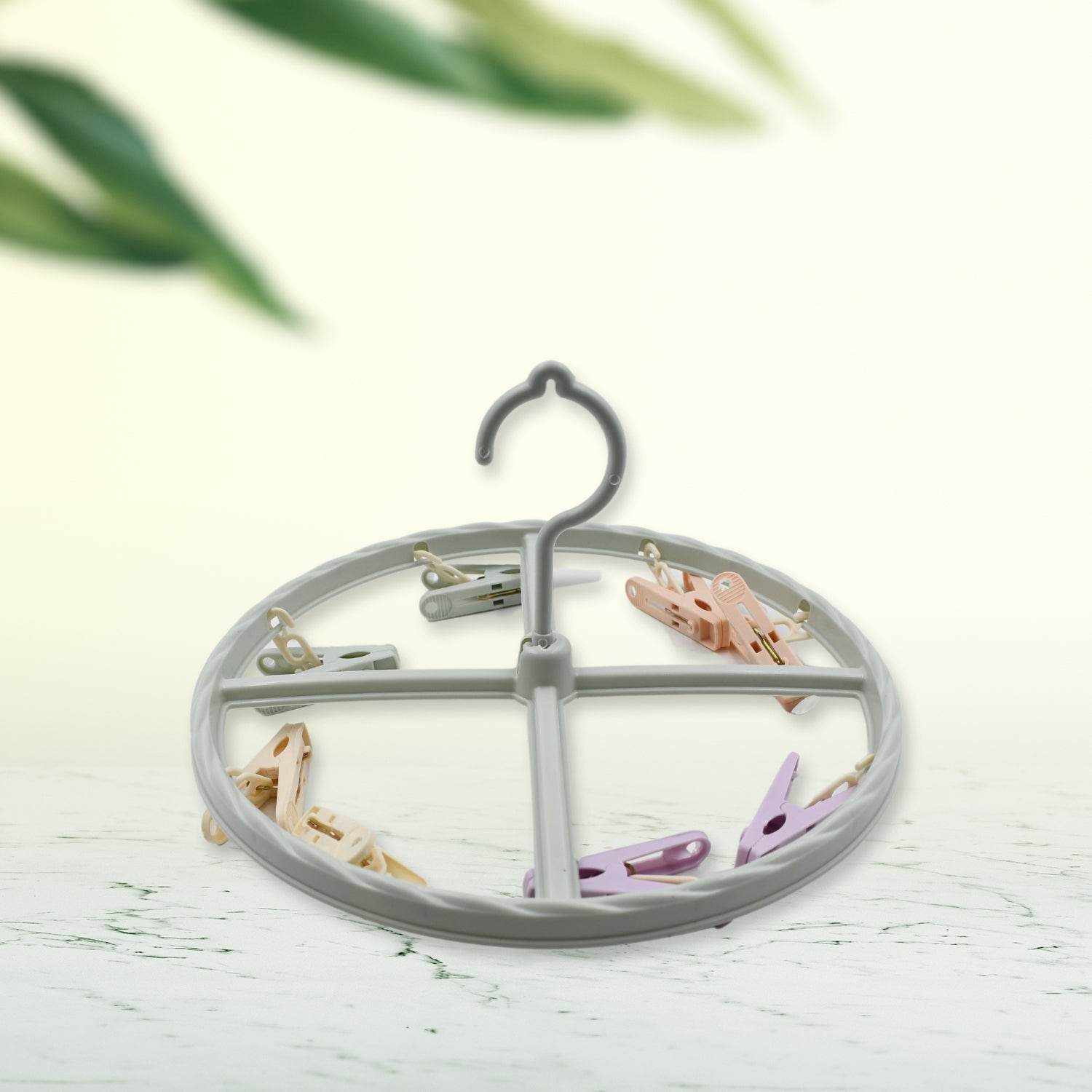 Clothespin Rack Laundry Drying Rack, Clothes Hangers with 8 Clips, Clip Hanger Drip Hanger for Drying Underwear, Baby Clothes, Socks, Bras, Towel, Cloth Diapers, Gloves - infinityexculsivestore.com