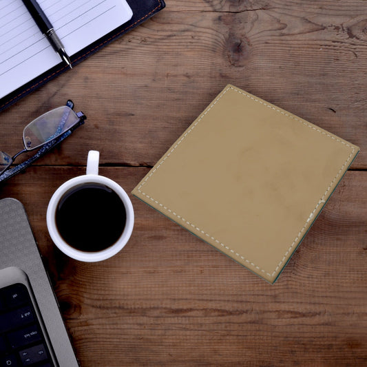 Square Tea Coaster - Dining Table Decor Accessories - Coaster for Dining Table for Hot Pots Coasters for Cups Durable and Long - Lasting, Leather Coffee Table for Home or Office Use (1 pc) - infinityexculsivestore.com