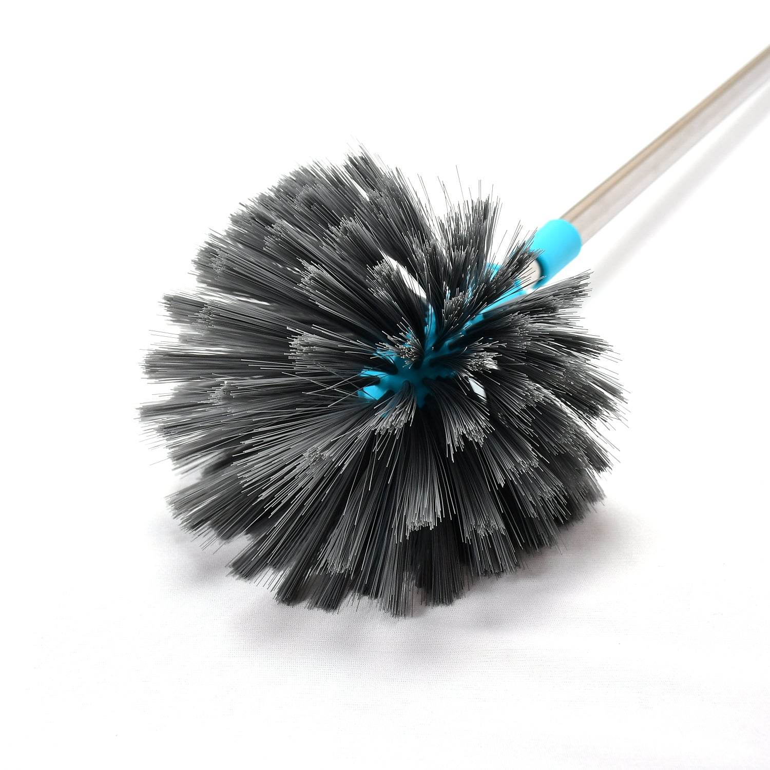 Cobweb Brush With Stainless Steel Strong Long Extendable Handle for Dusting, Ceiling Cobweb Cleaning, Brush for Lights, Fans & Webs Cleaning for Home / Kitchen - infinityexculsivestore.com