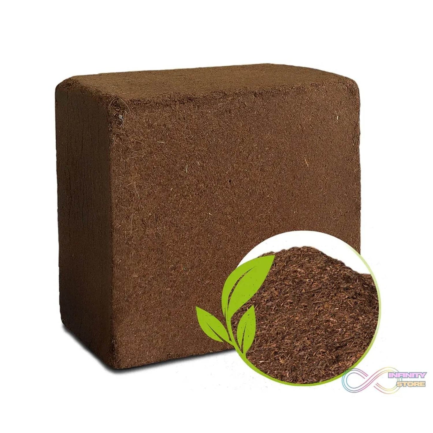 Cocopeat Block Organic Fertilizer and Soil Manure Potting Mixture for Home Gardening and Potted Plants (1 KG.) - infinityexculsivestore.com