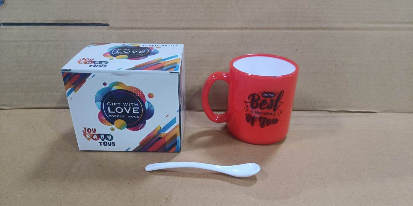 Coffee Mug With Spoon and box packing, Design Coffee Mug Used for Drinking and Taking Coffees and Some Other Beverages in All Kinds of Places - infinityexculsivestore.com