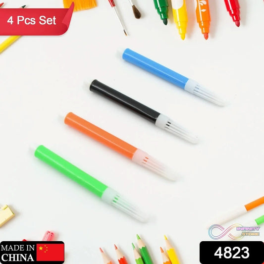 Marker Pen Color, Drawing Art Set for Kids Crafts Kit Children Gift Painting Birthday Gift for Beginner and Serious Artists, Art Supplies Waterproof Writing for DIY Crafts (4 Pcs Set) - infinityexculsivestore.com