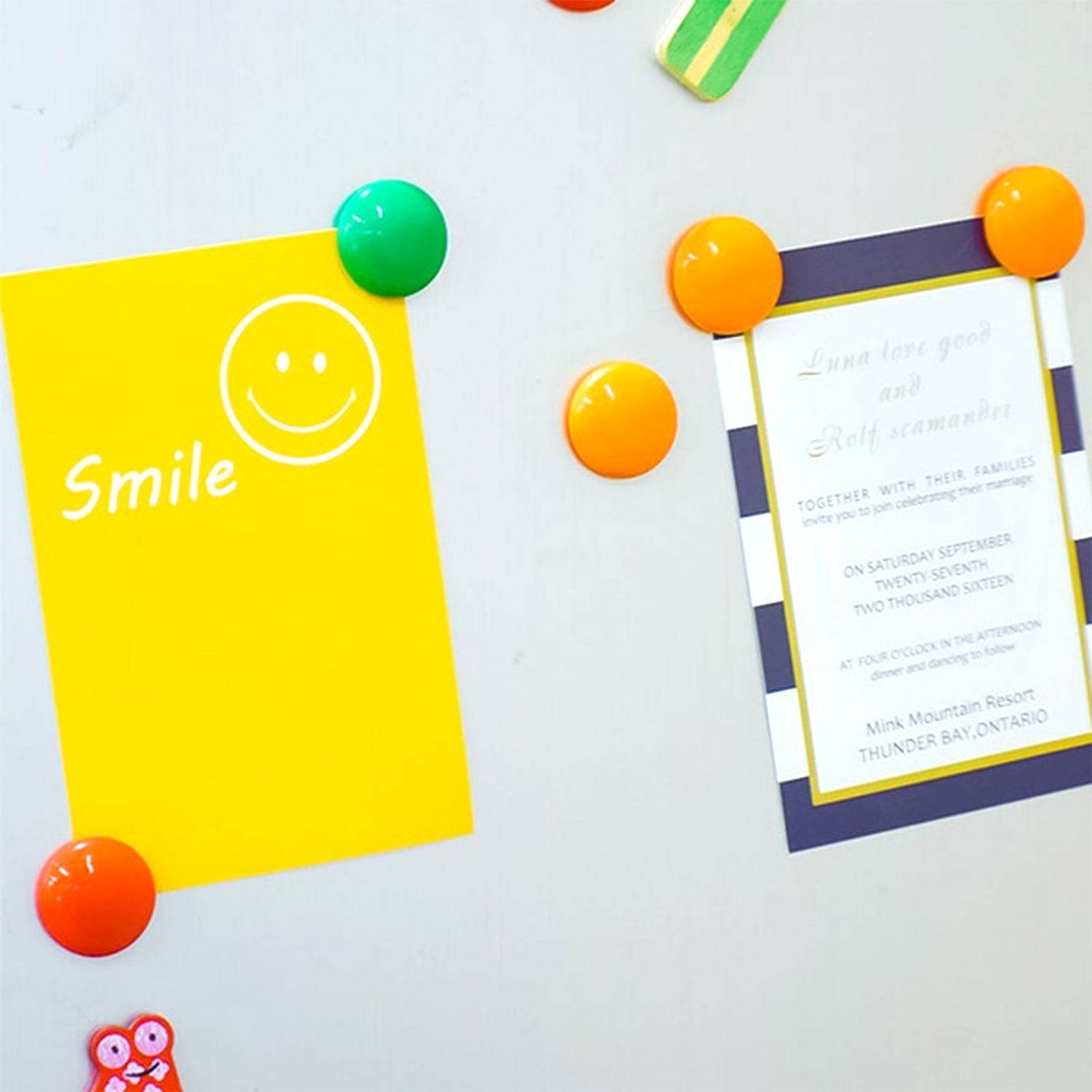 Colorful Board Magnets Circular Plastic Buttons - infinityexculsivestore.com
