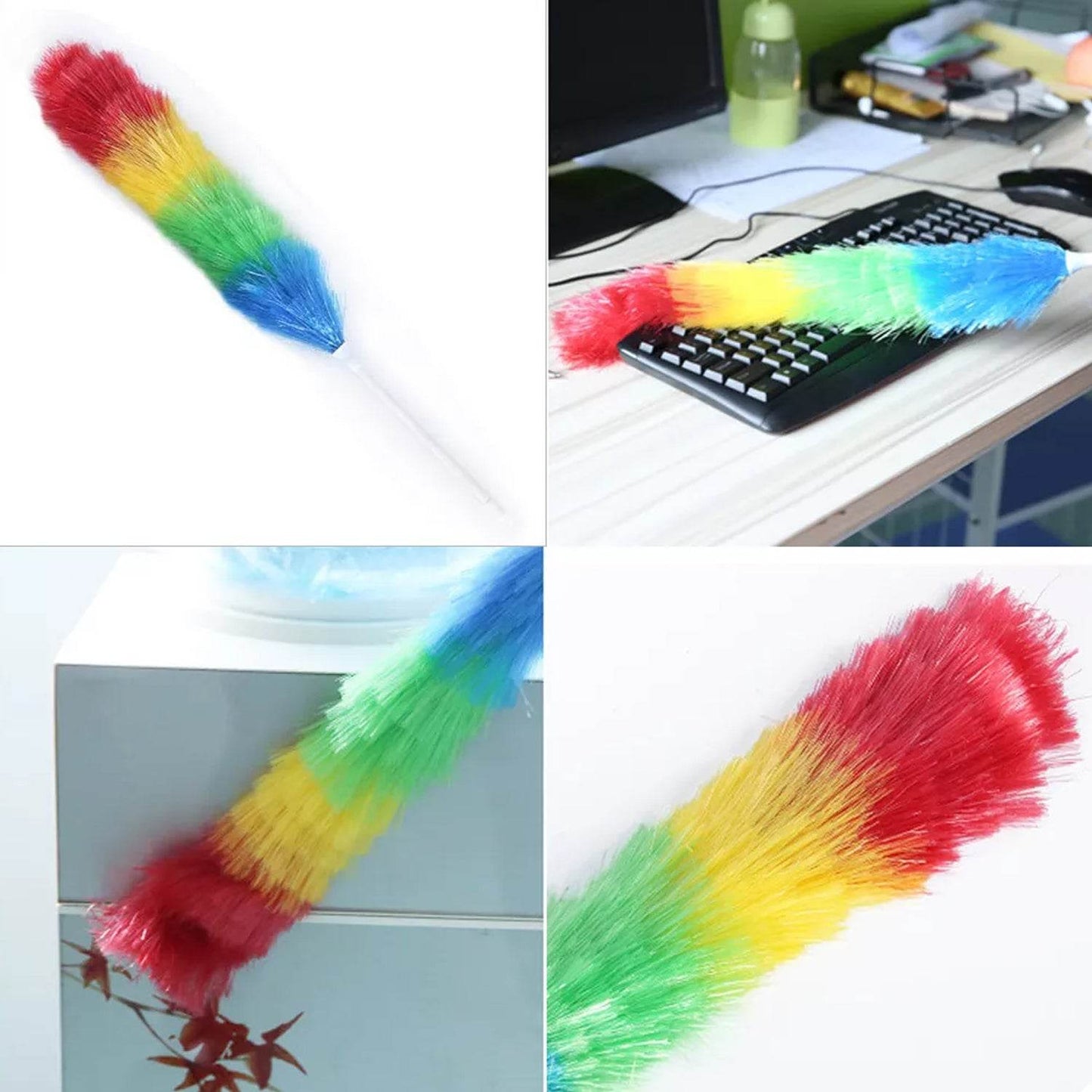 Colorful Feather Duster | Microfiber Duster for Cleaning | Dusting Stick | Dusting Brush - infinityexculsivestore.com