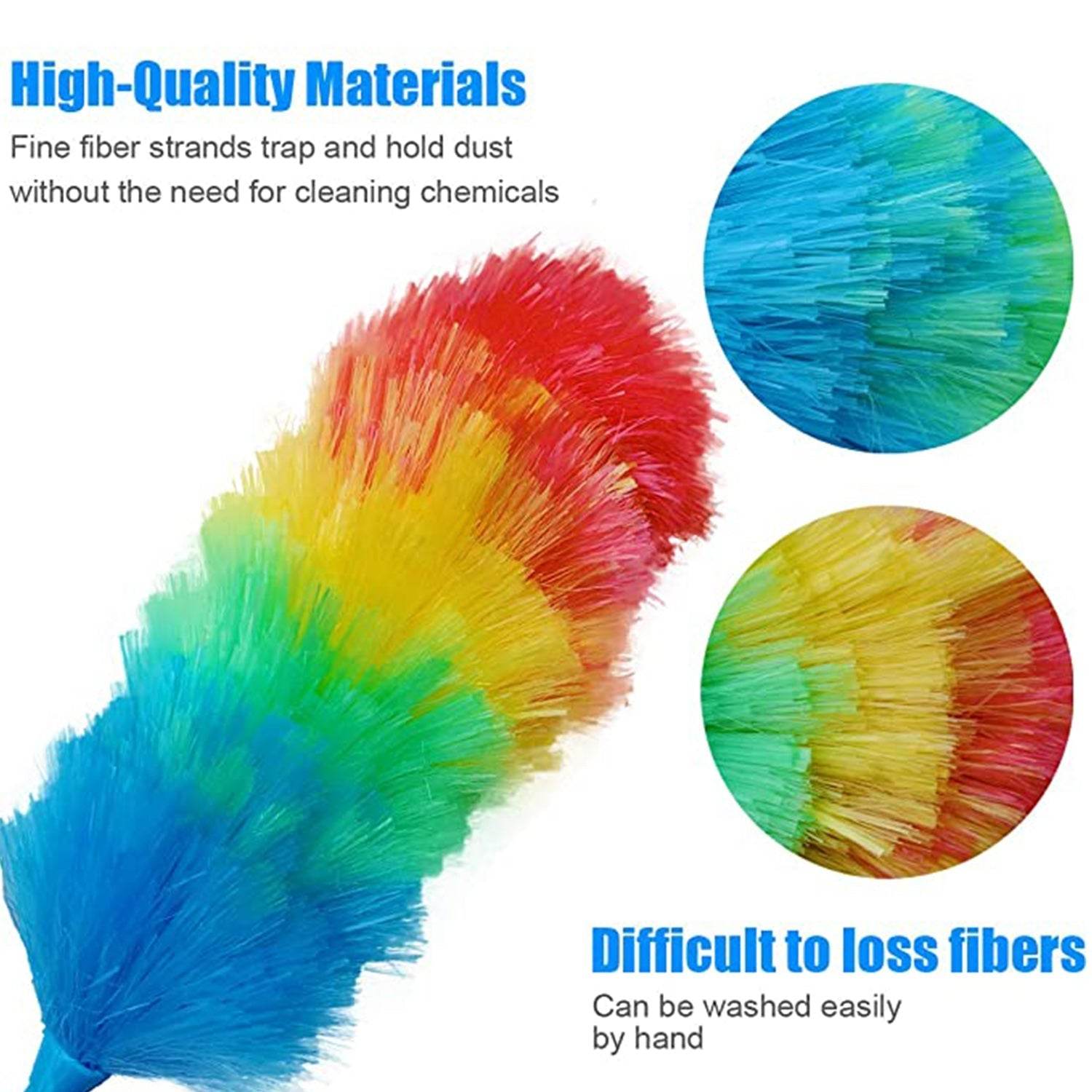 Colorful Feather Duster | Microfiber Duster for Cleaning | Dusting Stick | Dusting Brush - infinityexculsivestore.com