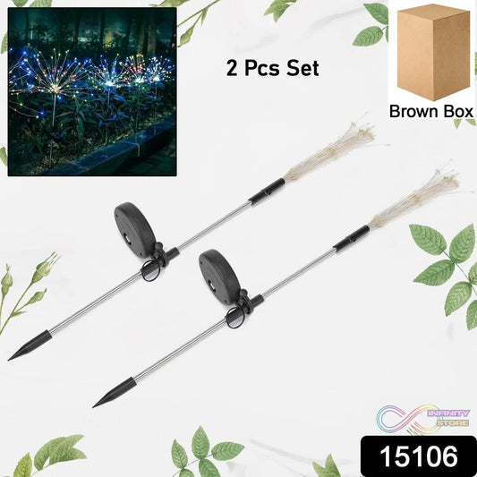 Colorful Multi Led Outdoor Solar Garden Lights (2 Pcs Set) - infinityexculsivestore.com