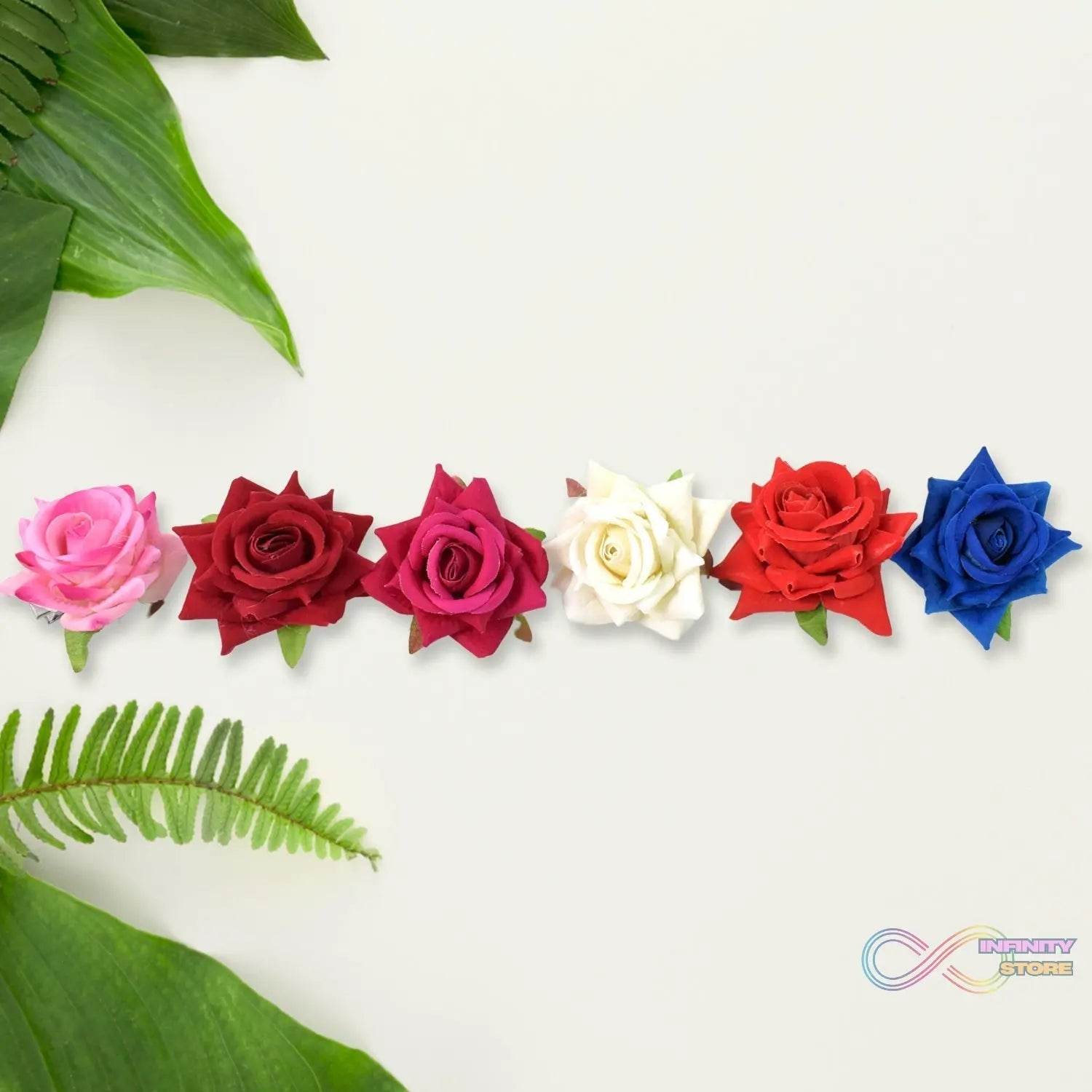 Colourful Flowing Flower Hair Pin (12 Pcs Set / Mix Color) - infinityexculsivestore.com