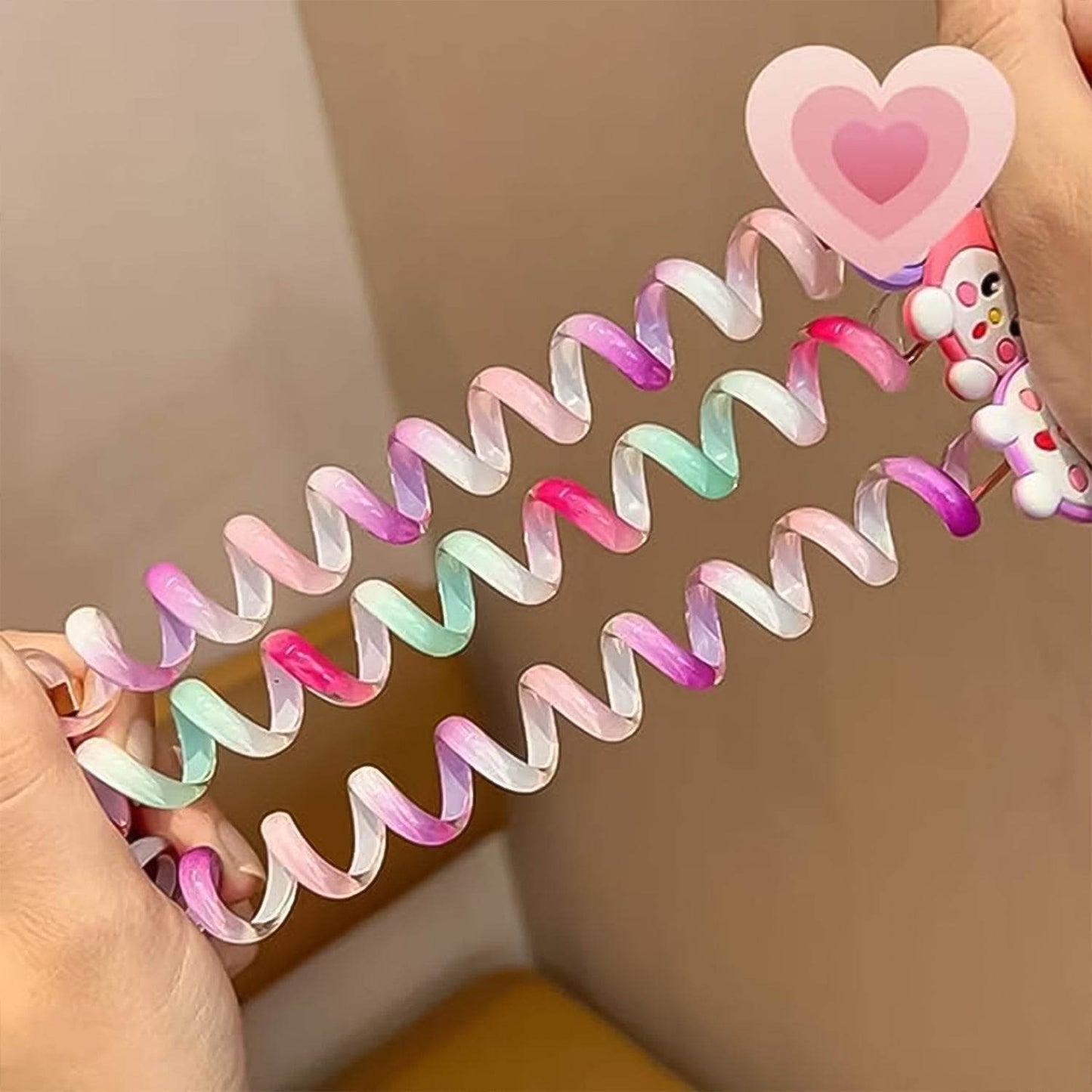 Colourful Telephone Wire Hairbands (1 pc / Mix Design) - infinityexculsivestore.com