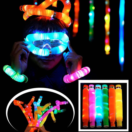 Colourful Tubes Sensory Toys Stretch Fidget Tube Toys Pull Tubes Fidget Toys - infinityexculsivestore.com