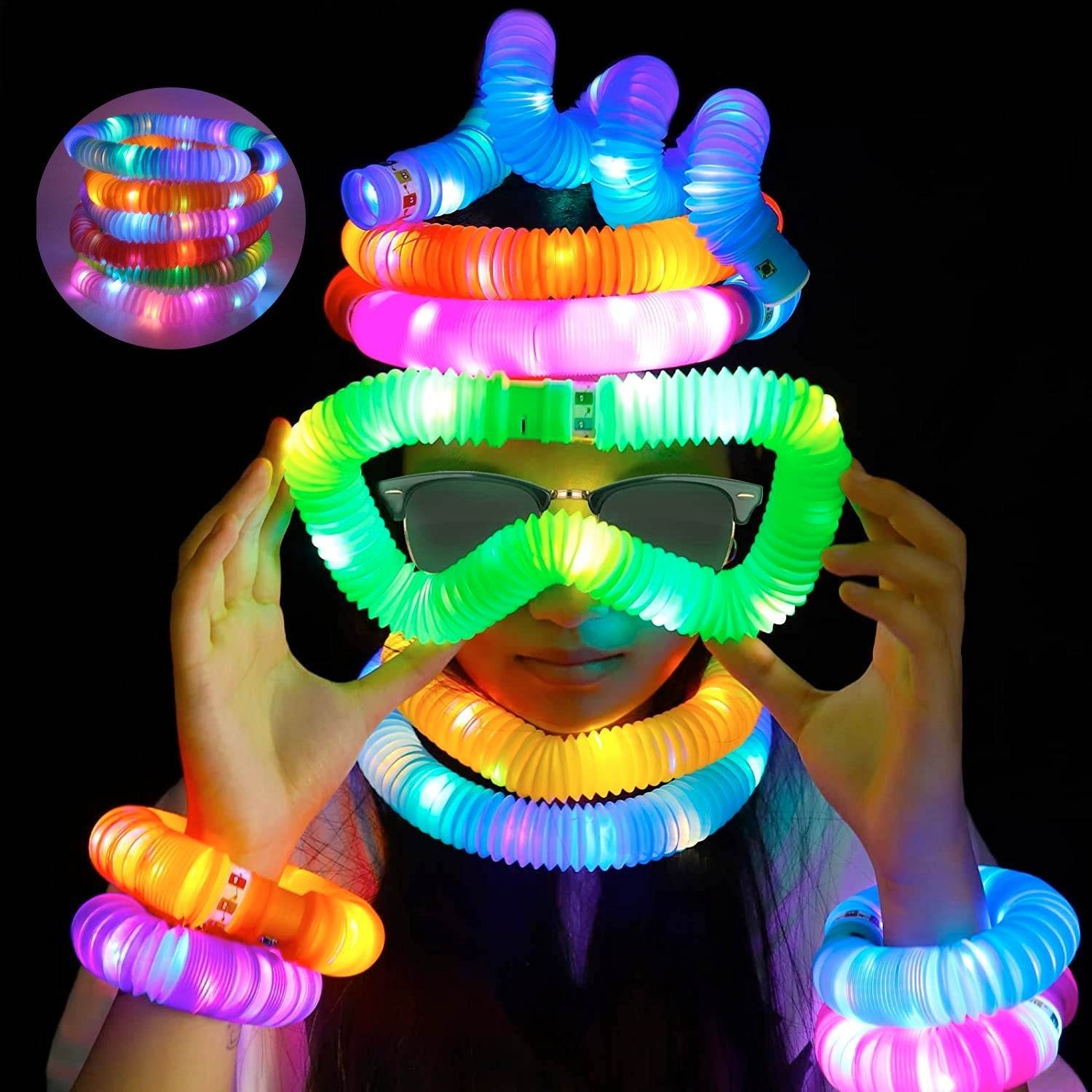 Colourful Tubes Sensory Toys Stretch Fidget Tube Toys Pull Tubes Fidget Toys - infinityexculsivestore.com